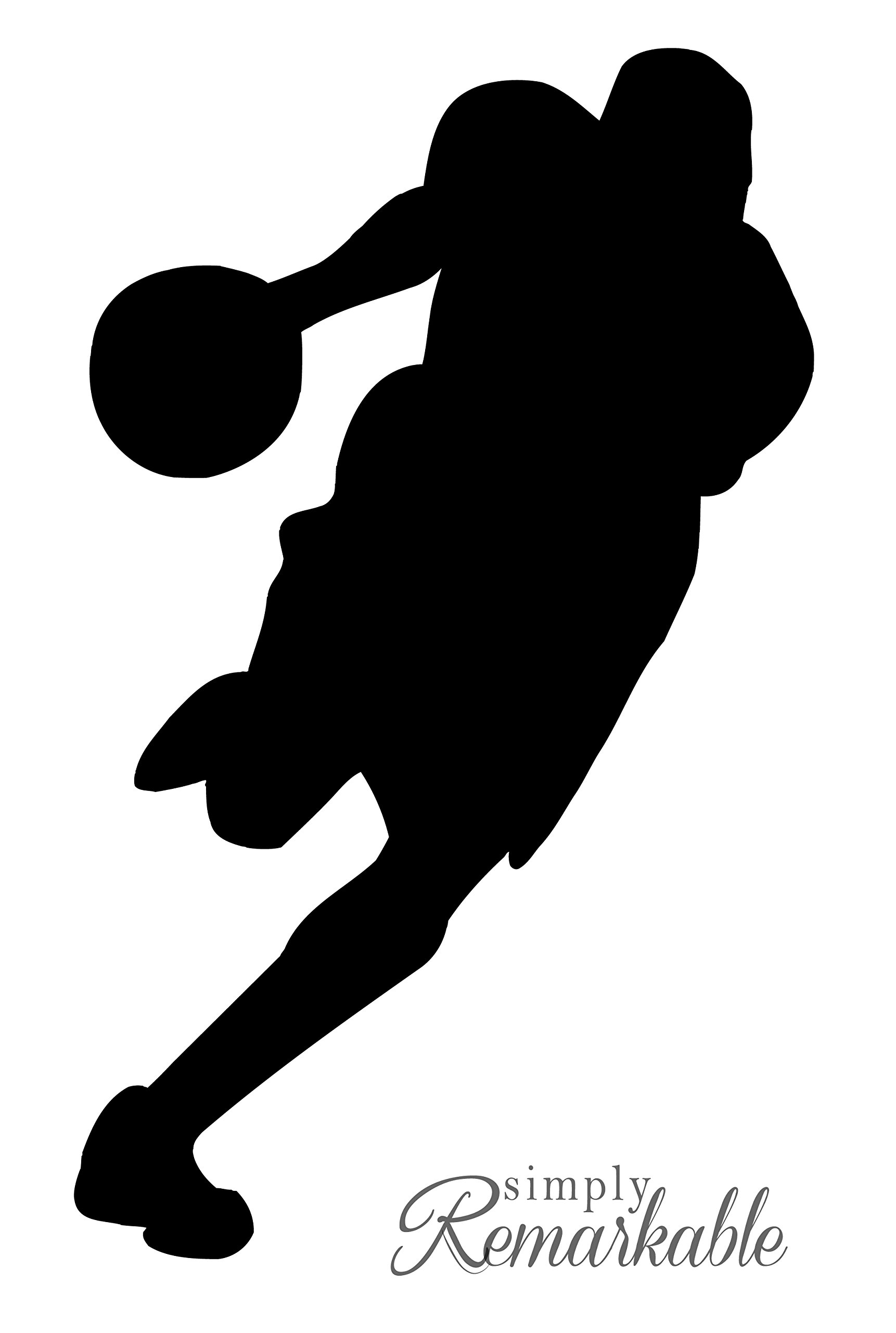Premium Vinyl Decal Sticker Set - 8 x 4.9 inches Sports Theme for Laptop, Wall, Car, MacBook - Basketball Player Design - Perfect for Office, Bedroom Decor & Personalizing Devices