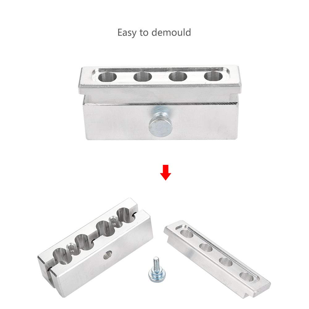4 Cavity DIY Lipstick Mold - Aluminum Alloy Lip Balm Making Kit for Women, Home Salon & DIY Enthusiasts - Perfect for Handmade Cosmetics, Gift Making & Beauty Business Startups