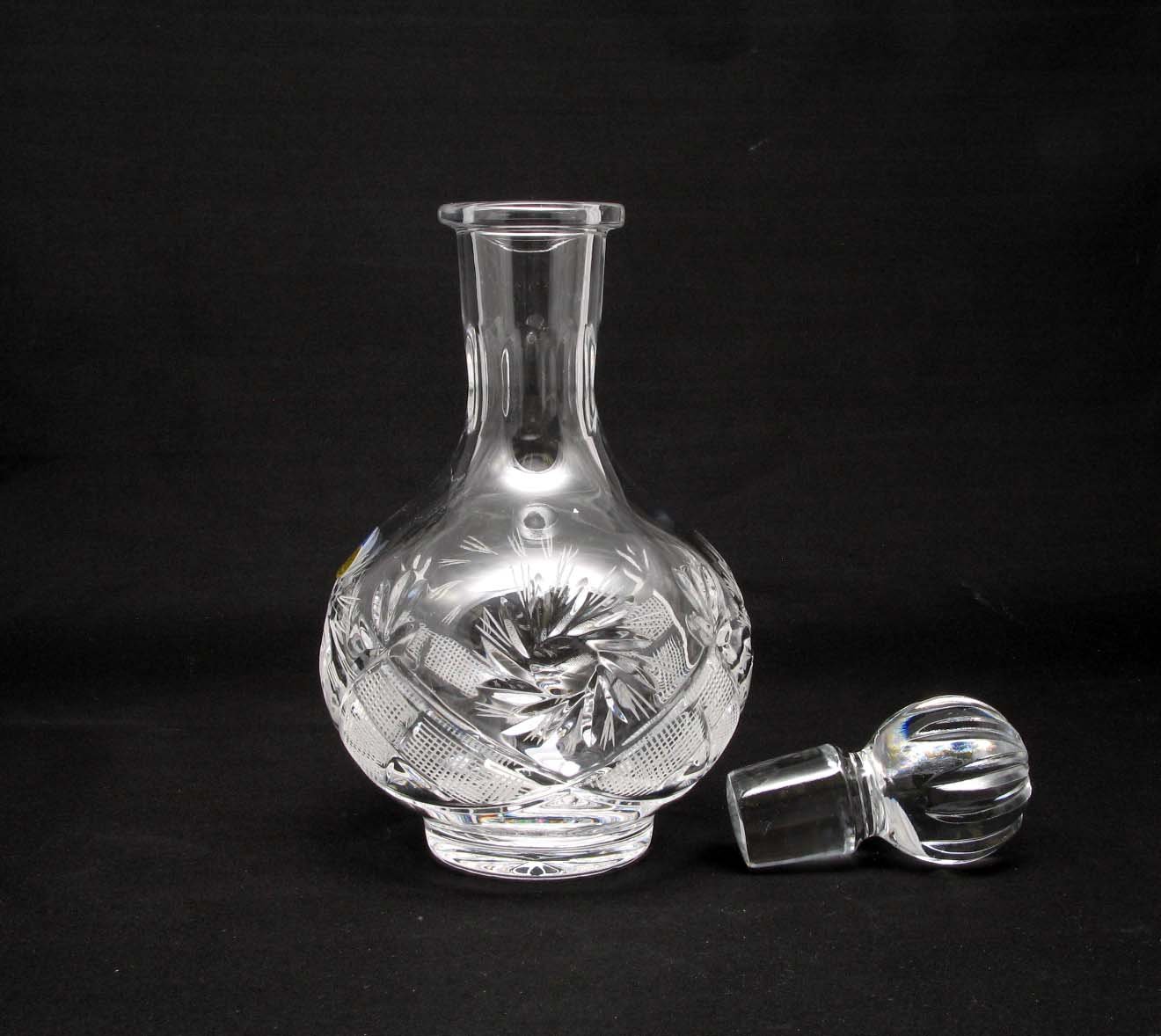 Premium Russian Cut Crystal Vodka Set - 12 Oz Carafe Decanter & 6 Crystal Shot Glasses (35ml/1.2oz) | Elegant Barware for Home Entertaining, Parties & Gift Giving