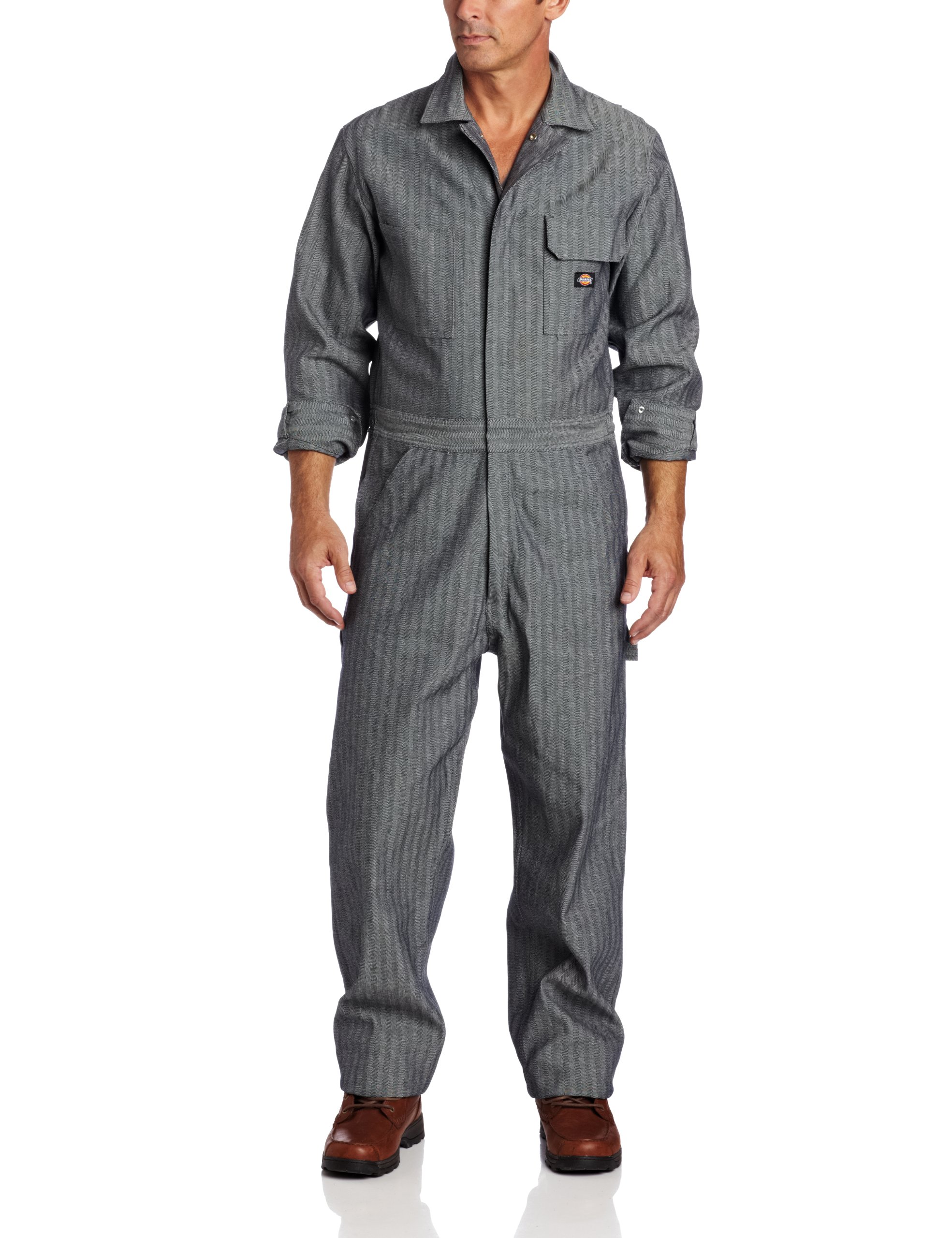 Dickies Men's Big & Tall Fisher Stripe Coverall Work Jumpsuit - Durable & Comfortable for Construction, Farming & Outdoor Work