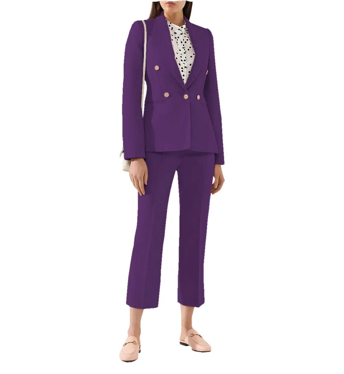 Women's 2-Piece Suit Set with Peak Lapel Blazer - Professional Office Wear & Business Attire for Work, Interviews, and Formal Events