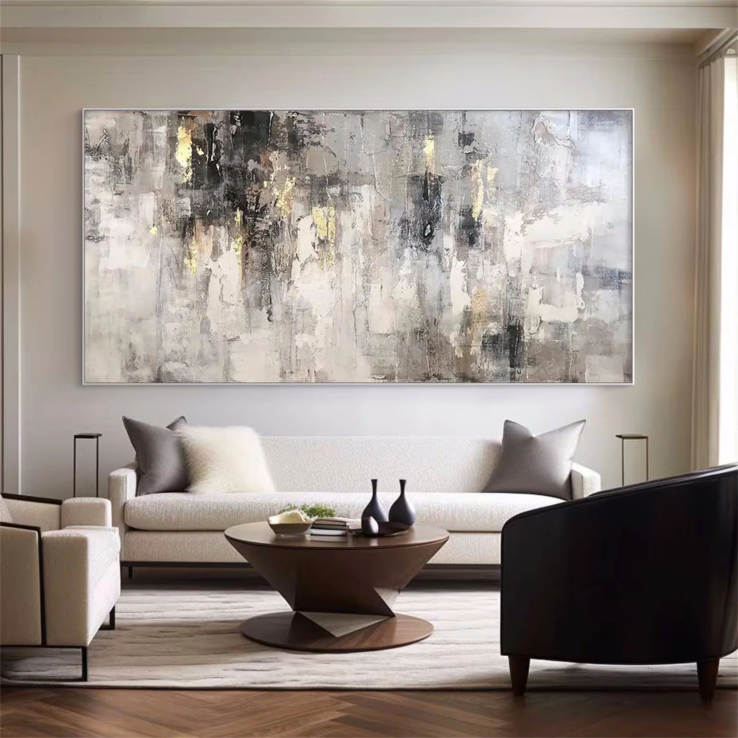 Abstract Painting #AB 092 - Modern Wall Art for Home & Office Decor | Handmade Canvas Artwork for Living Room, Bedroom & Office Spaces