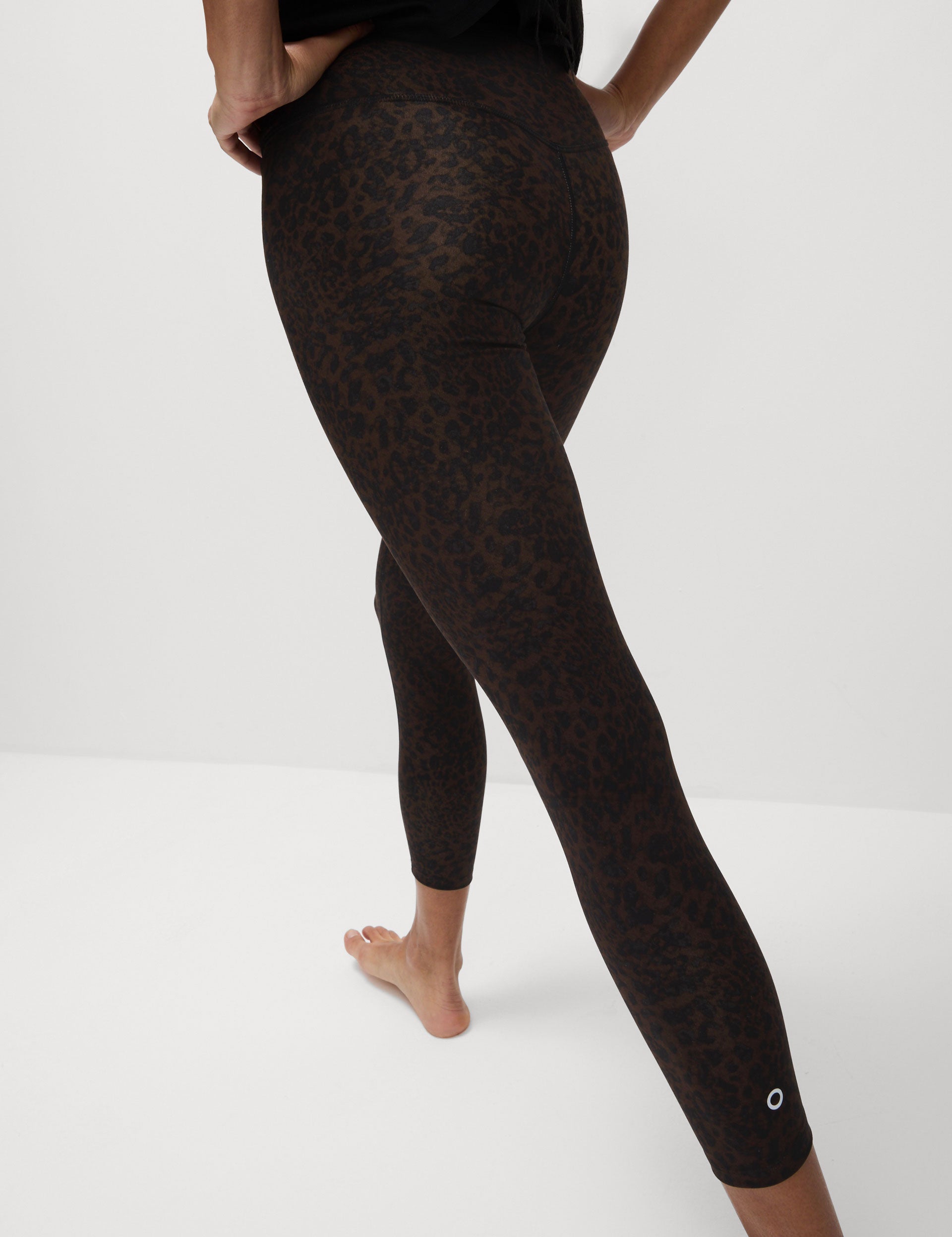 Go Balance Printed Wrap Waist 7/8 Yoga Leggings for Women - Brown Mix Color - Perfect for Yoga, Pilates, Gym & Casual Wear