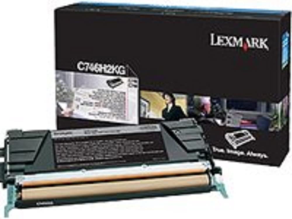 Lexmark High Yield Black Toner Cartridge C746H2KG - 12,000 Page Yield for Lexmark C746 & C748 Printers | Ideal for Office & High-Volume Printing Needs