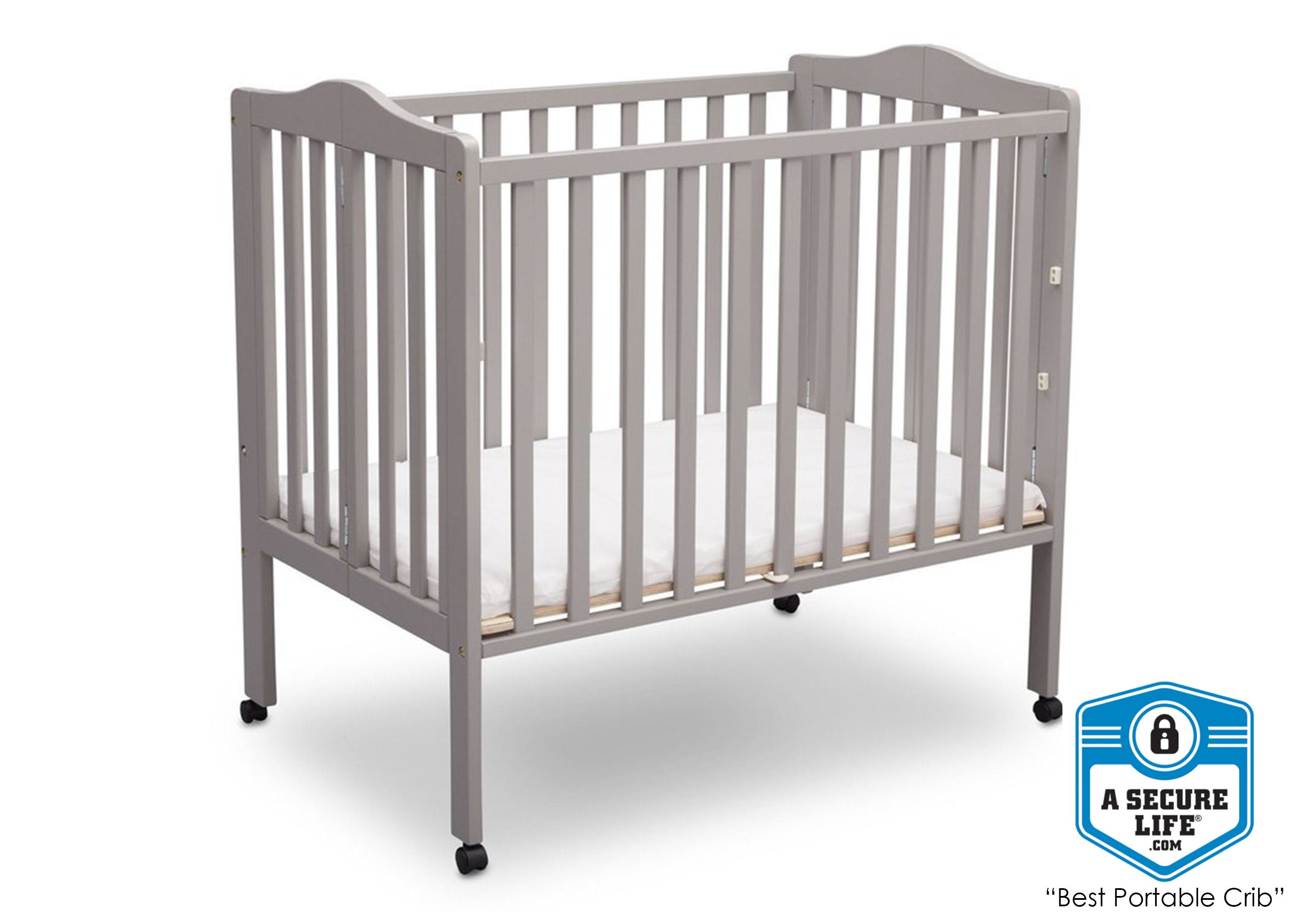 Portable Folding Crib with Mattress - Lightweight Travel Baby Bed for Home & Nursery | Perfect for Travel, Camping & Grandparents' House