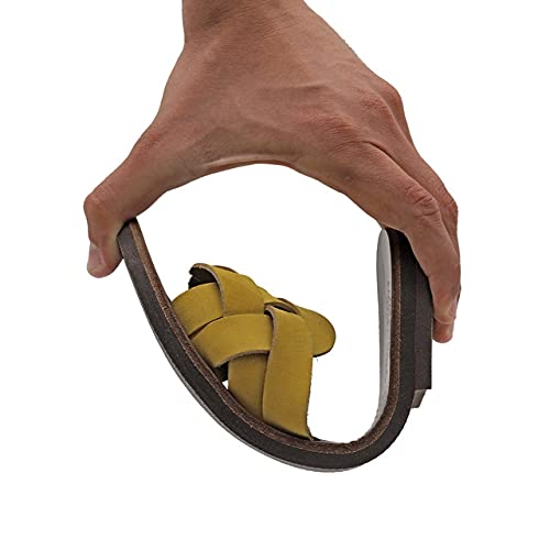 **Emmanuela Handmade Leather Greek Sandals for Women - Adjustable Buckle Strap Open Toe Flat Sandals - Boho Chic Ankle Cuff Summer Shoes - Perfect for Beach, Vacation & Casual Outfits**