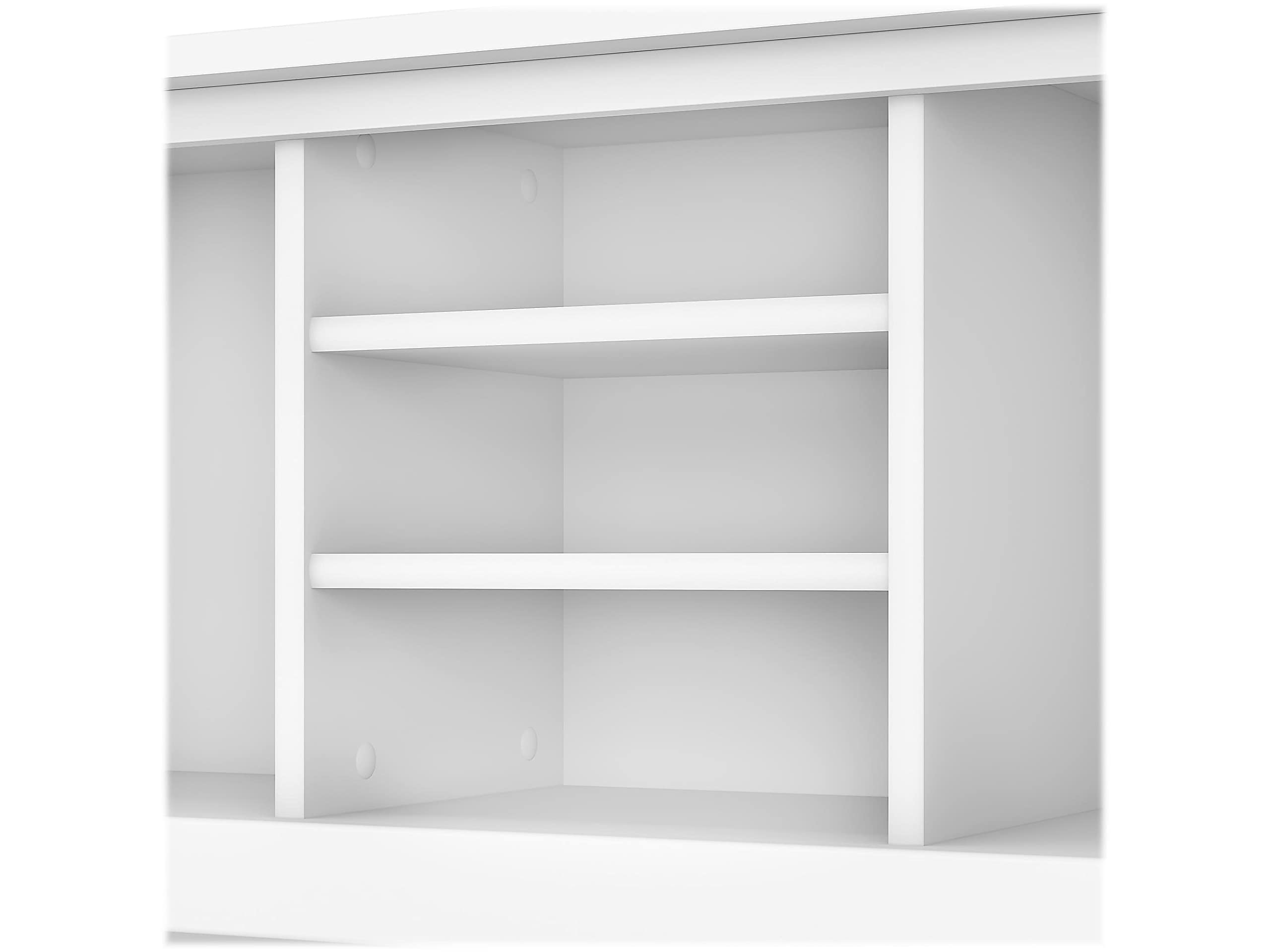 Bush Furniture Somerset 72W White Desk Hutch - Home Office Computer Desk with Storage Shelf | Perfect for Small Spaces & Remote Work