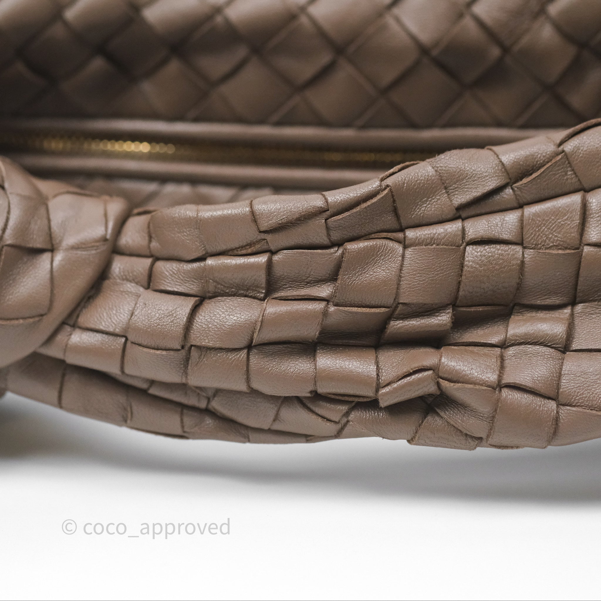 Bottega Veneta Small Jodie Bag in Brown Lambskin Leather with Gold Hardware - Luxury Crossbody Shoulder Bag for Women, Perfect for Date Night & Evening Events