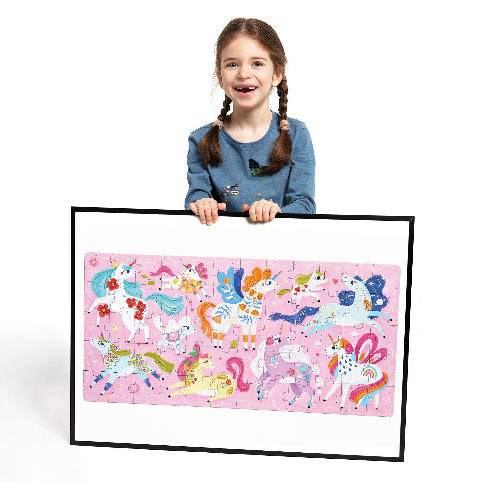 Banana Panda I Love Unicorns Puzzle - 60 Piece Jigsaw Puzzle for Kids, Unicorn Lovers & Fantasy Fans - Perfect for Birthday Gifts, Family Game Night & Preschool Learning Activities