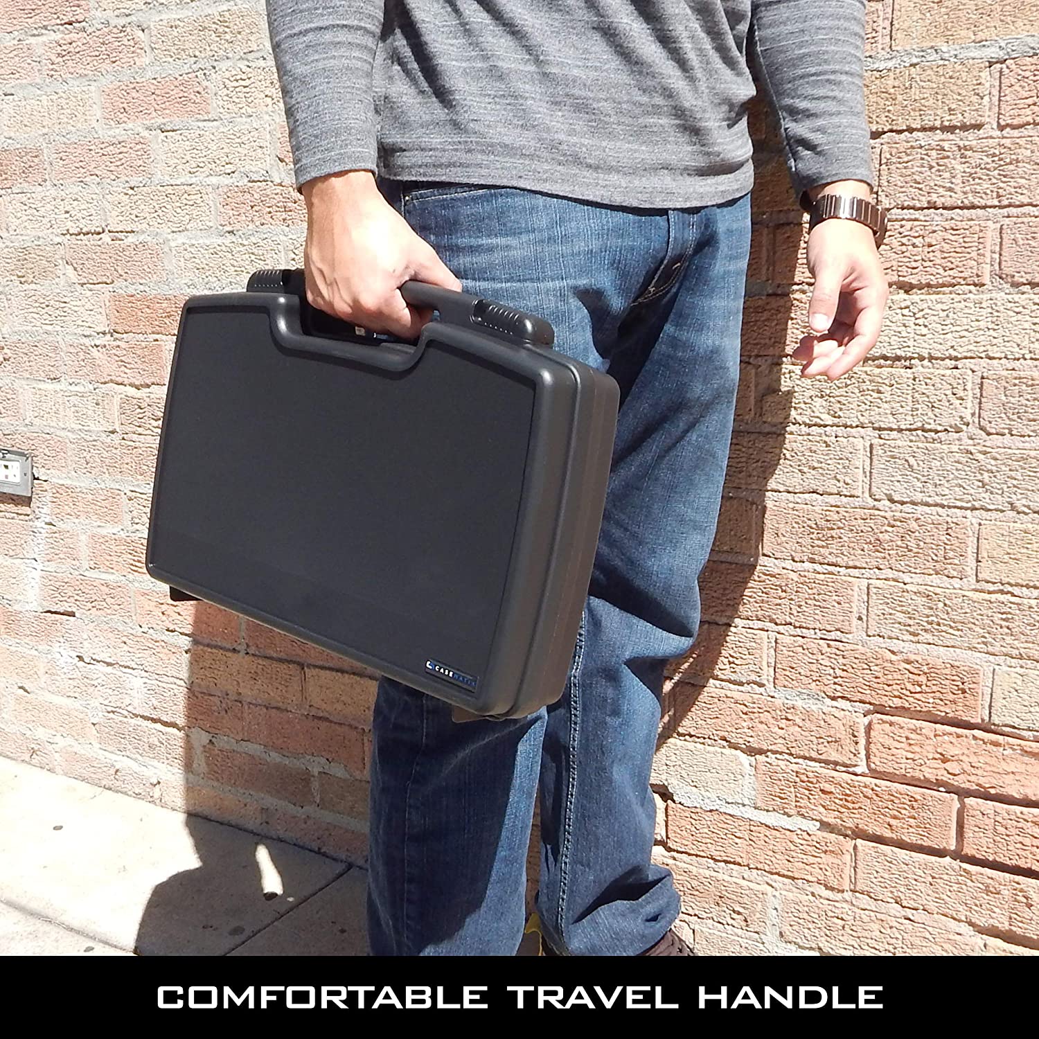CASEMATIX Hard Shell Miniature Storage Travel Case - 30 Figurine Organizer with Protective Foam for Dungeons & Dragons, Warhammer 40K Miniatures | Perfect for Tabletop Gaming, Collectible Transport & Safe Storage