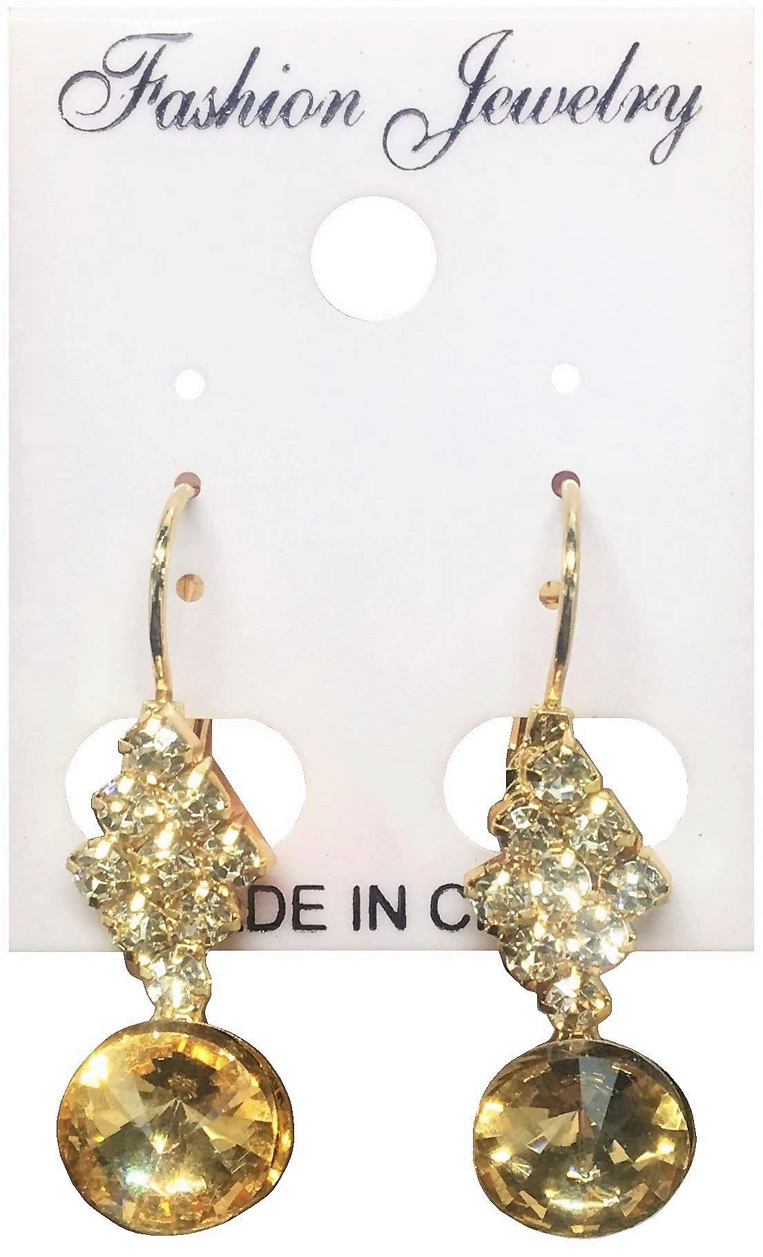 Elegant Gold Plated Diamond Crystal Chandelier Dangle Earrings for Women - Perfect for Evening Parties, Weddings & Special Occasions