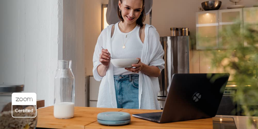 Beyerdynamic Space Personal Bluetooth/USB Speakerphone with Noise Cancellation - Wireless Conference Speaker for Home Office, Online Meetings & Remote Work (Aquamarine)