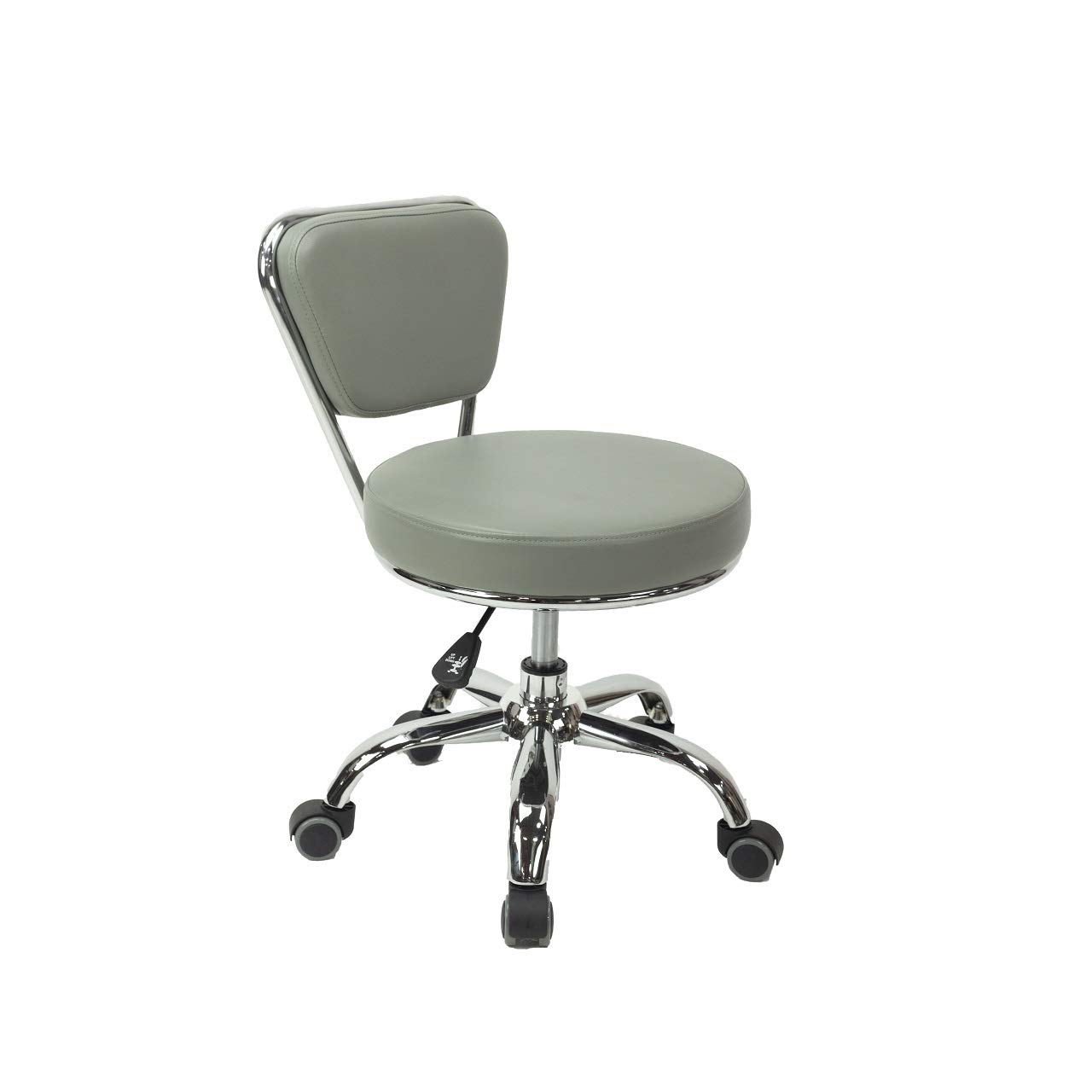 Dayton Garage Rolling Seat (Storm Gray) - Adjustable Height 13