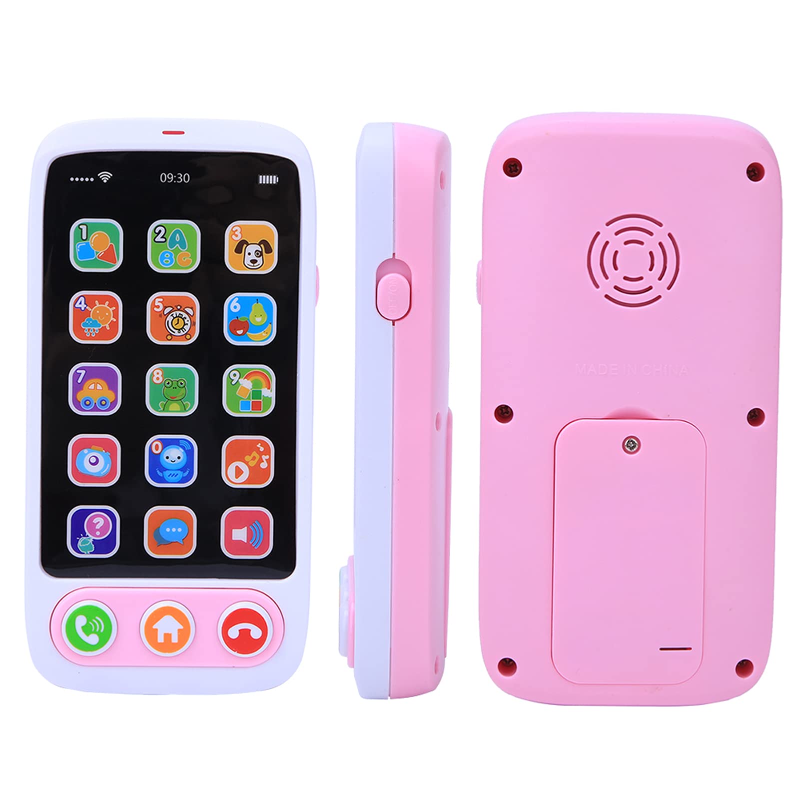 **Kids Smartphone Toy - Light Up & Music Educational Learning Phone for Toddlers, Pretend Play Call & Chat Toy for Children (Pink) - Perfect for Role Play & Early Learning Fun**