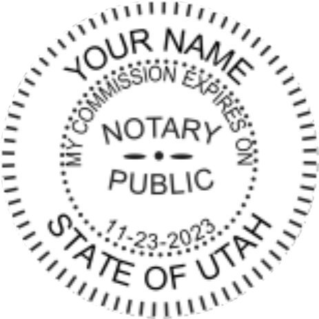Utah Notary Seal Embosser - Professional Desk Model with 1-5/8