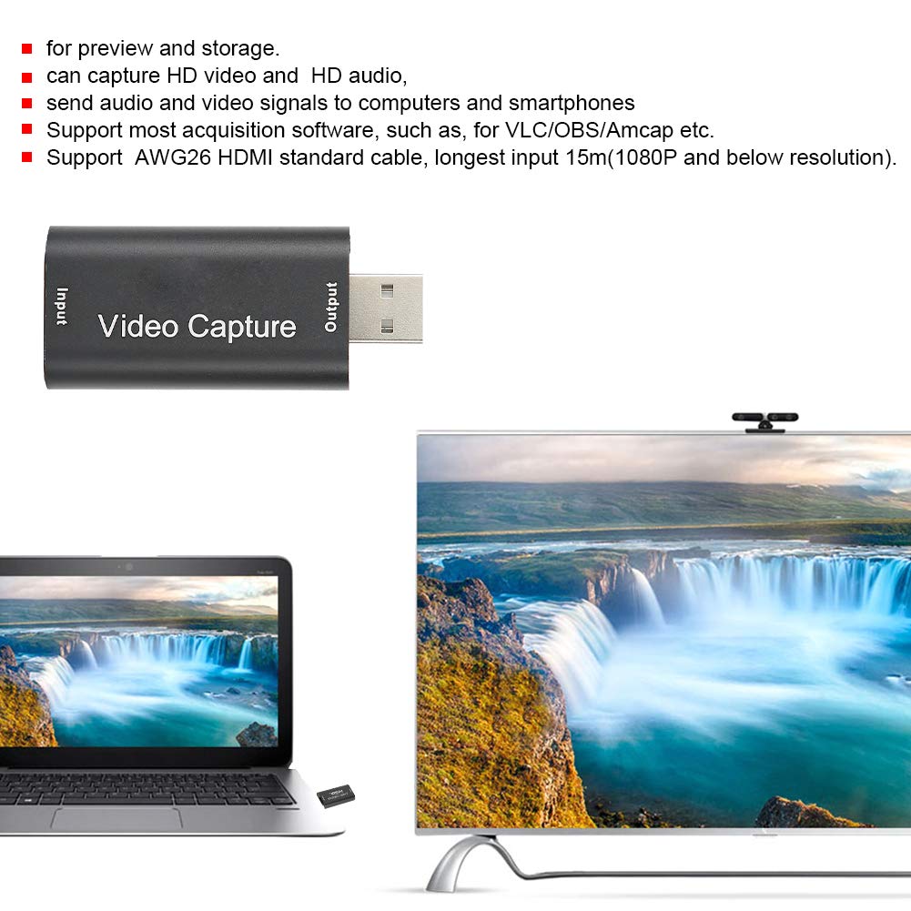 HDMI to USB Audio Video Capture Card - HD Game Recorder for Live Streaming, YouTube, Twitch, and PC Gaming - Perfect for Gamers, Streamers, and Content Creators