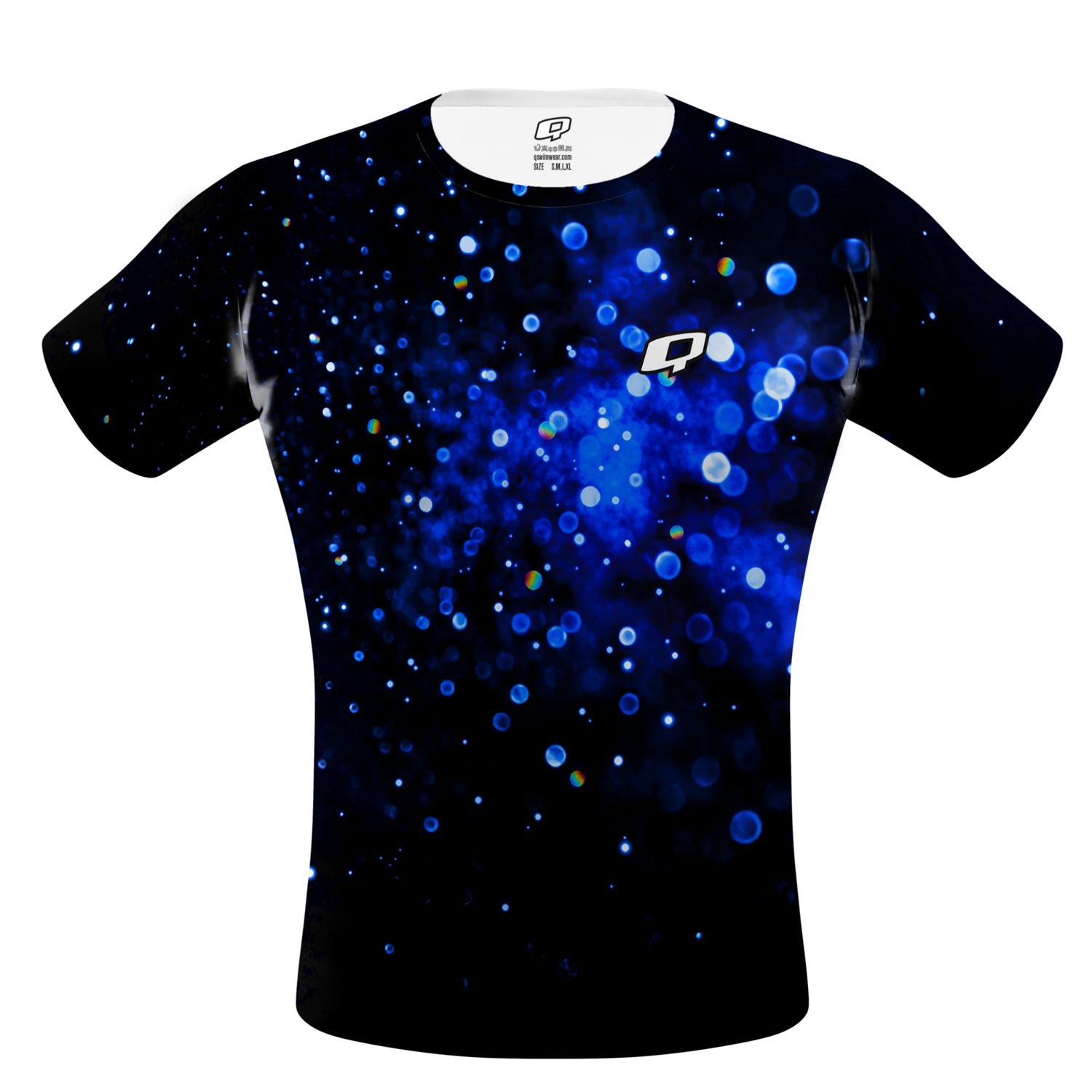 Sparkle Burst Blue Performance Shirt - Moisture Wicking Athletic Top for Running & Workouts - Gym, Yoga & Outdoor Sports Apparel
