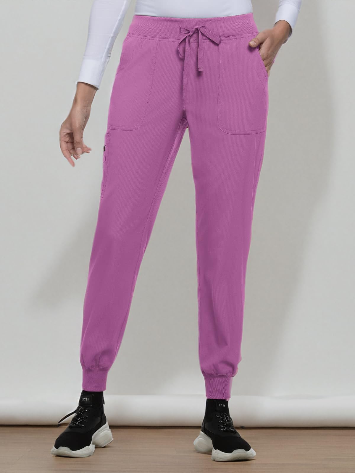 KOI Lite 750 Women's Fierce Jogger Pants - Radiant Mauve XS-Tall | High Waisted Athletic Running Joggers for Women | Gym, Yoga, Lounge & Casual Wear