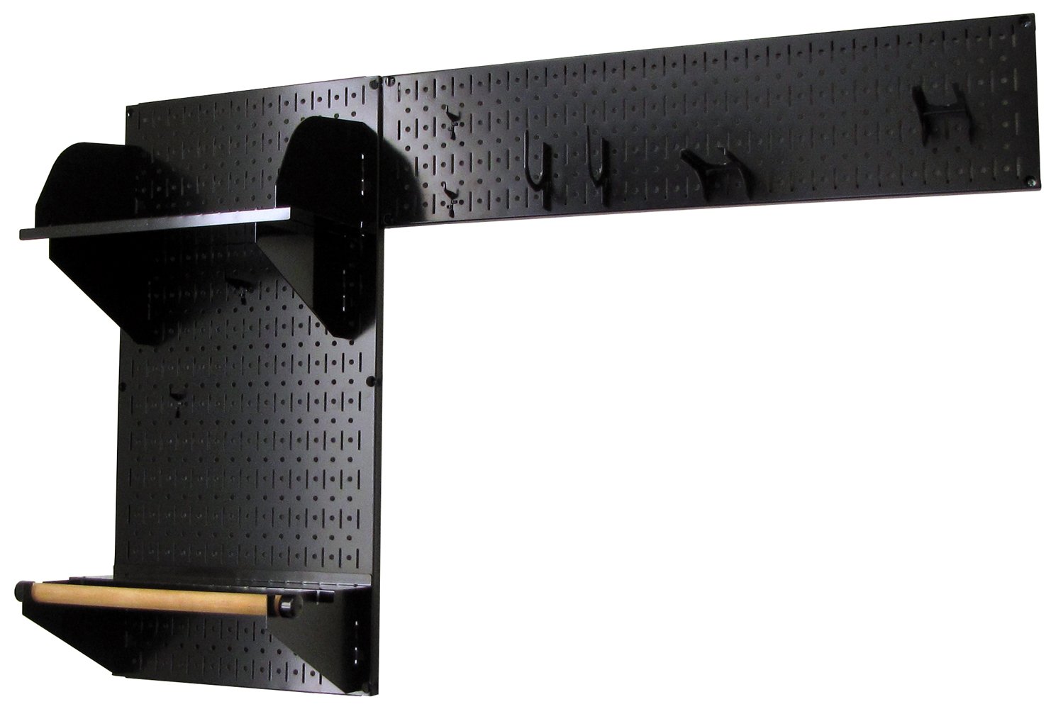 Wall Control Pegboard Garden Tool Organizer Kit - Black Pegboard with Accessories for Garage, Shed & Workshop Storage & Organization