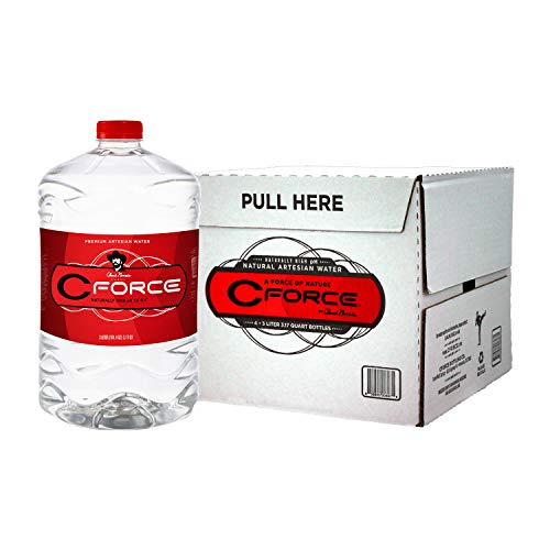 CForce Natural Artisan Bottled Water - 3 Liter (101.4oz) Pack of 4 | Premium Alkaline Spring Water for Home, Office & Outdoor Activities | Hydration for Fitness, Travel & Emergency Preparedness