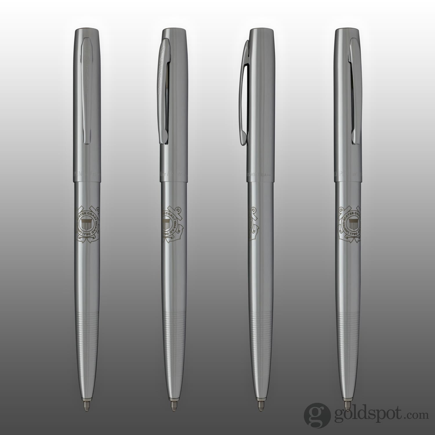 Fisher Space Pen Chrome Plated Ballpoint Pen with US Coast Guard Insignia - Perfect for Military Gifts, Collectors & Everyday Writing