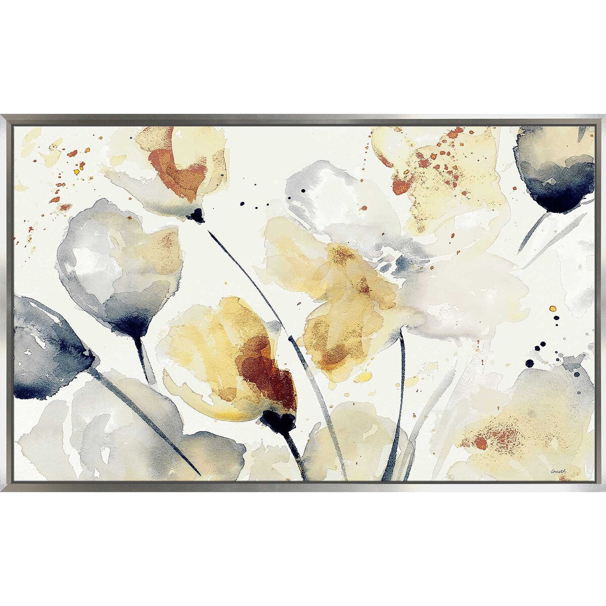 Autumn Abstract Floral Print Wall Art - Modern Canvas Painting for Living Room, Bedroom, Office Decor - Perfect for Home and Office Interior Design