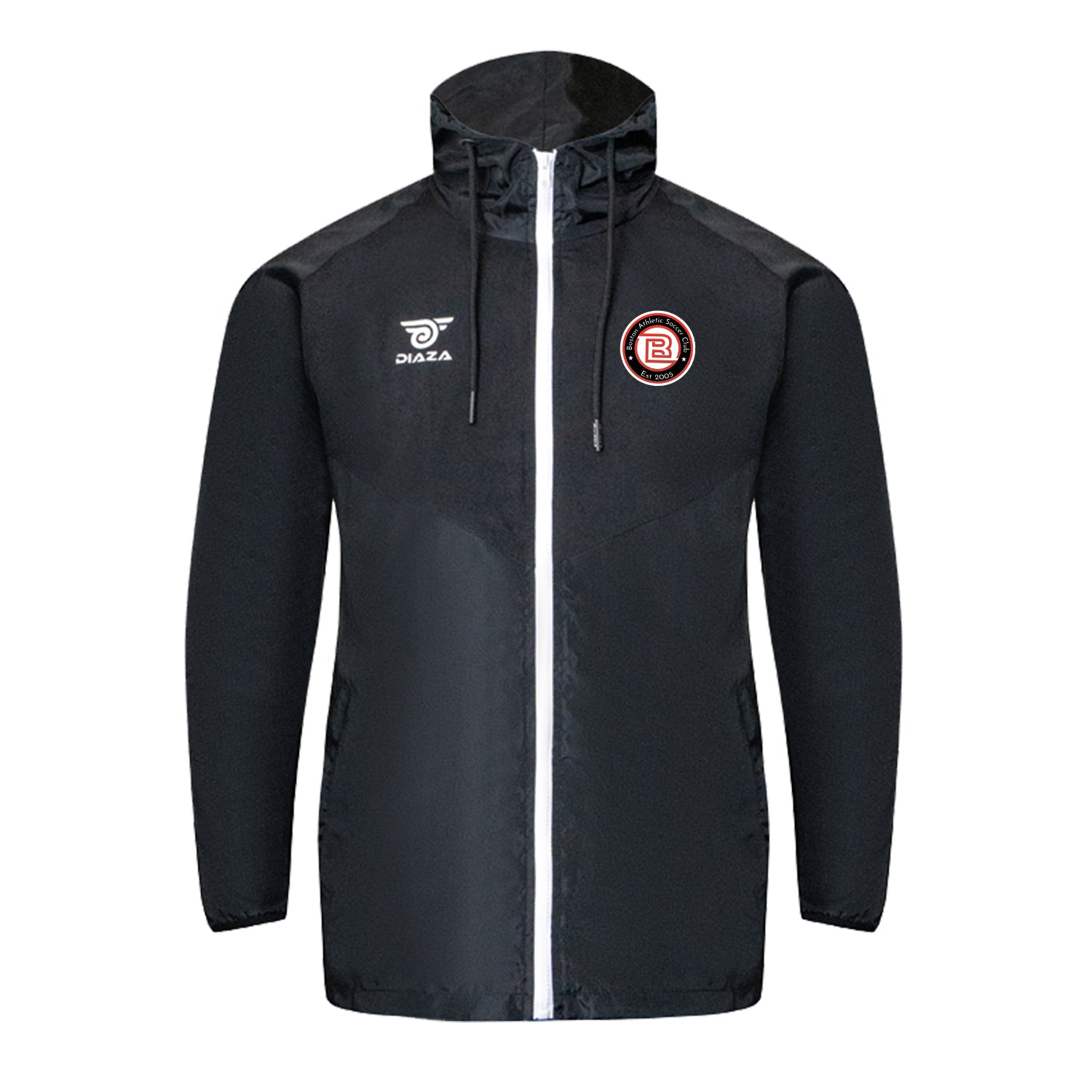 Boston Athletic Soccer Windbreaker Jacket - Lightweight & Water-Resistant for Men & Women - Perfect for Running, Training & Outdoor Sports