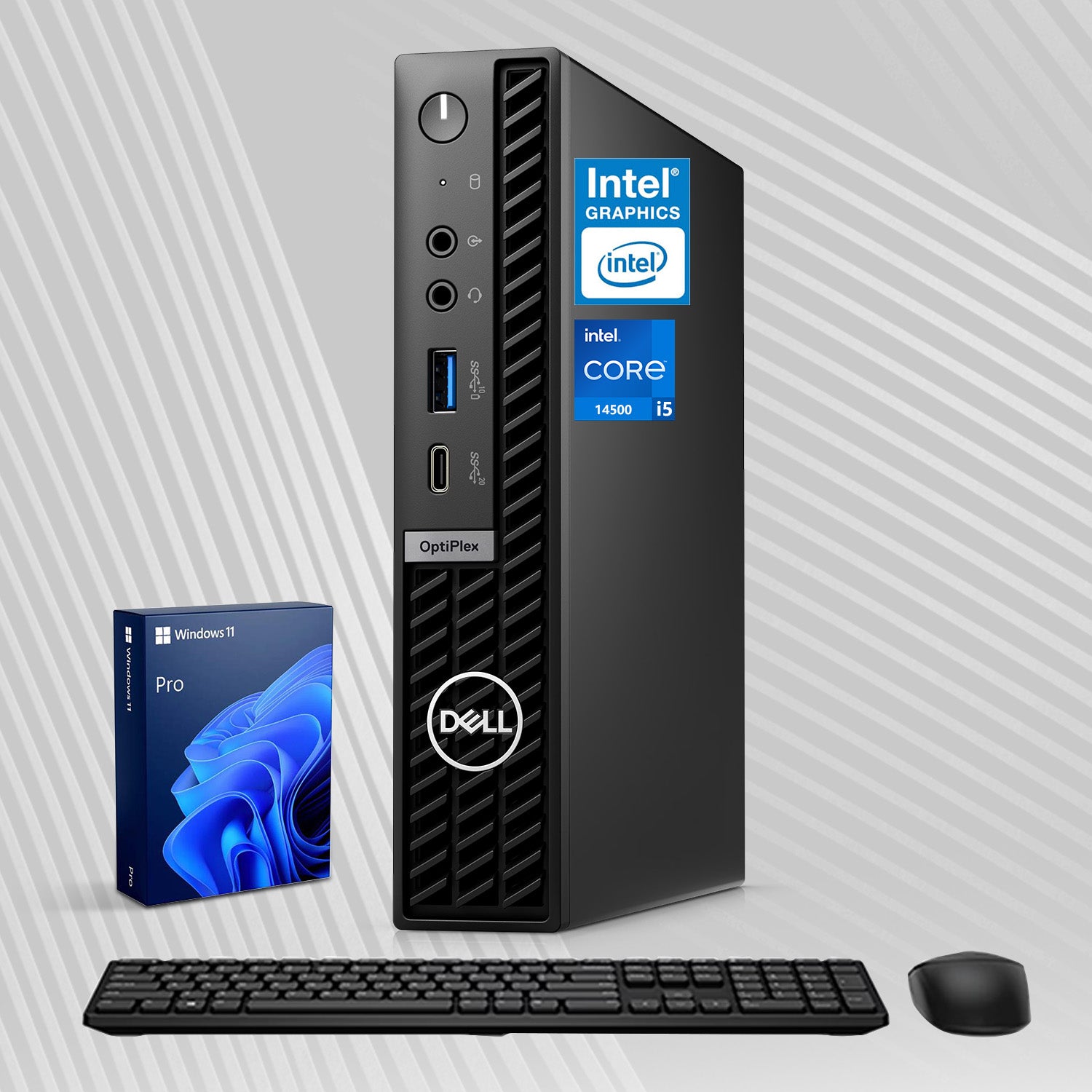 DELL OptiPlex 7000 Series MFF Desktop Computer - Intel Core i5 Processor, 16GB RAM, 512GB SSD, Intel UHD Graphics, Windows 11 Pro (Black) | Compact Business PC for Office, Home & Remote Work