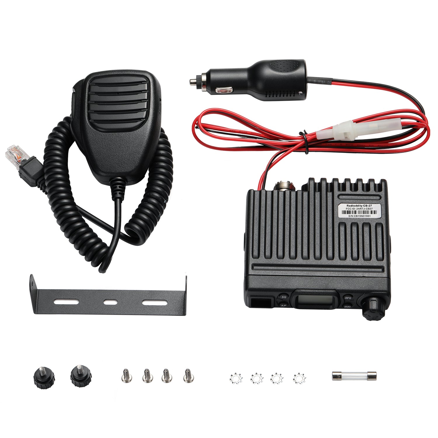 Radioddity CB-27 40/80 Channel AM/FM Mobile CB Radio - 4W Power for Truckers & Off-Road Vehicles | Long Range Communication for Road Trips, Camping & Emergency Situations