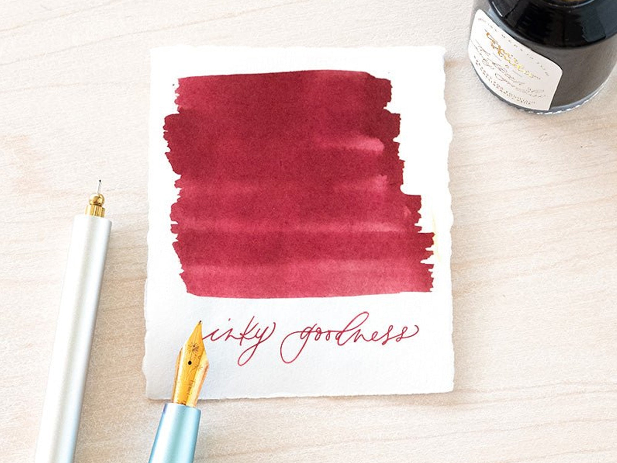 Premium Tom's Studio Fountain Pen Ink - 05 Cassis, Smooth Writing for Calligraphy, Journaling & Office Use
