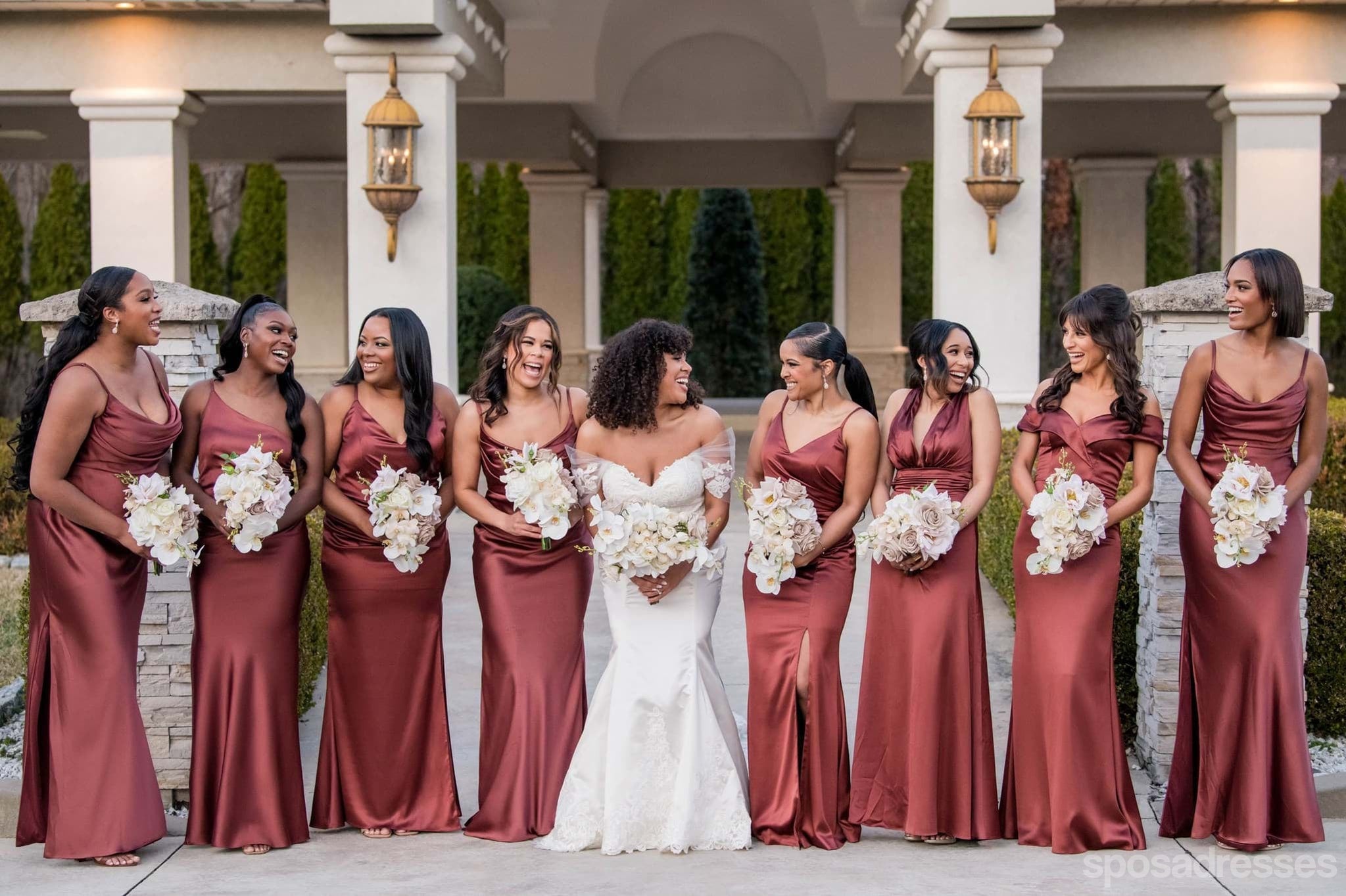 Mismatched Mermaid Maxi Long Bridesmaid Dresses for Wedding Party - Elegant Formal Gowns WG1755 | Perfect for Beach Weddings, Formal Events & Special Occasions