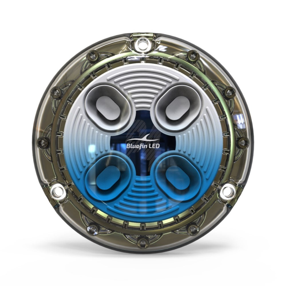 Bluefin LED Bronze Piranha P4 SM Light - Dual Color White/Blue - Perfect for Marine Aquarium & Fish Tank Lighting