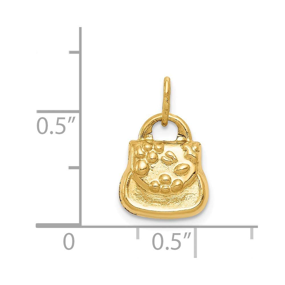 14K Yellow Gold 3D Purse Charm - Elegant Handbag Accessory for Women | Roy Rose Jewelry | Perfect Gift for Birthday, Anniversary & Special Occasions