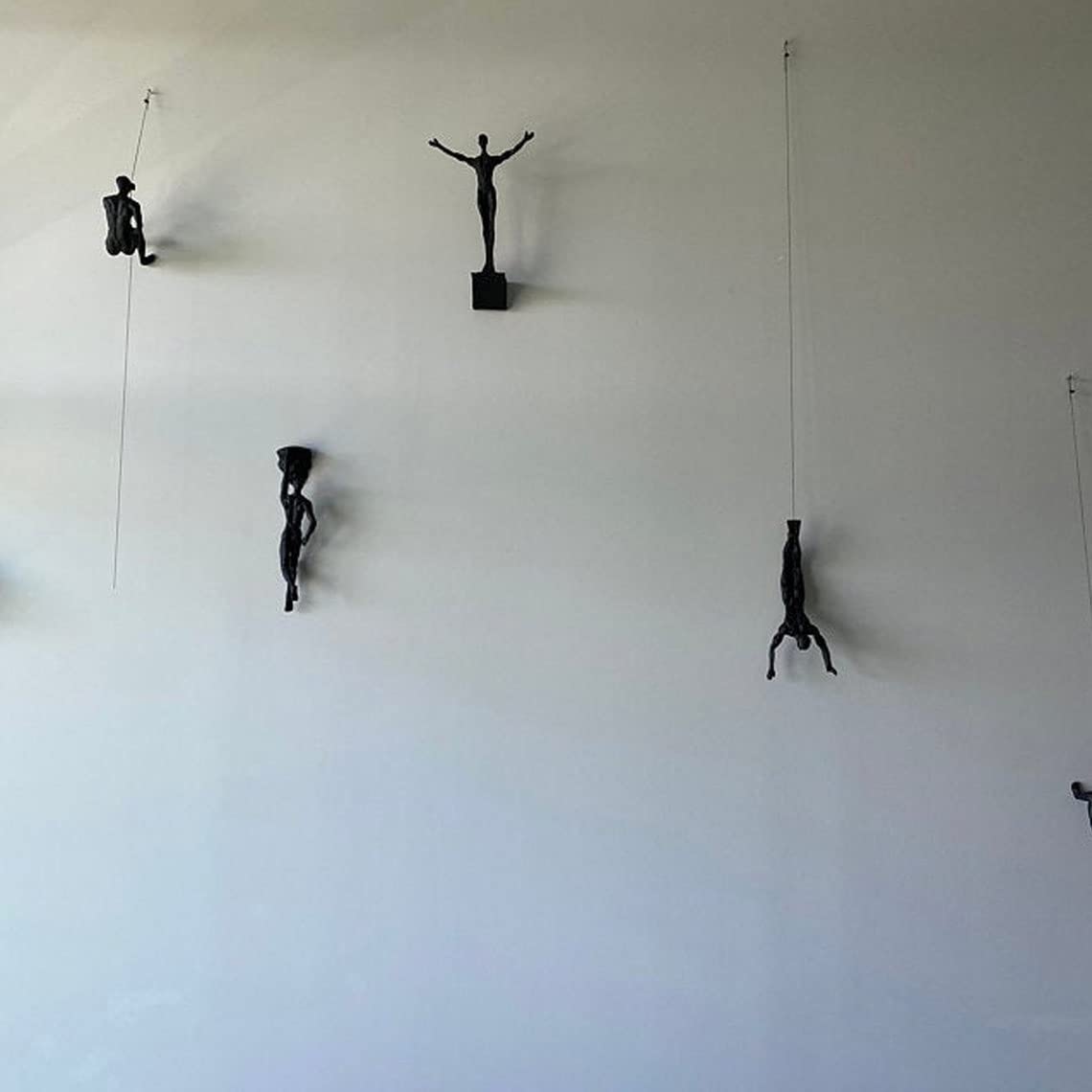 DEKADRON Large x6 Climbing Man Wall Sculpture - Set of 3 (4-5-6 Inch) 3D Wall Art Decor for Living Room, Bedroom & Office - Boho Adventure Themed Home Decor