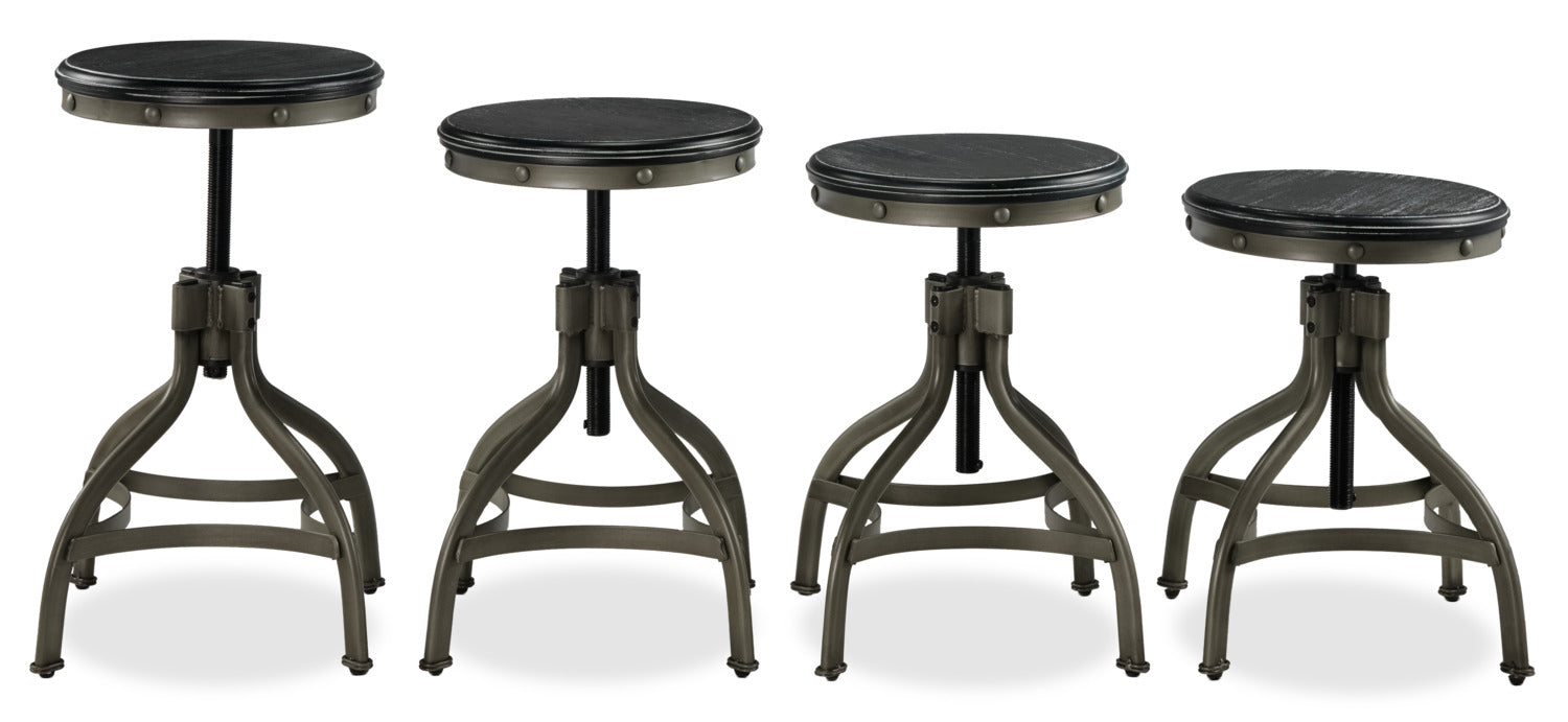 Modern Grey Blake Stool - Adjustable Height Bar Stool for Kitchen, Dining & Home Decor | Comfortable & Stylish Seating Solution
