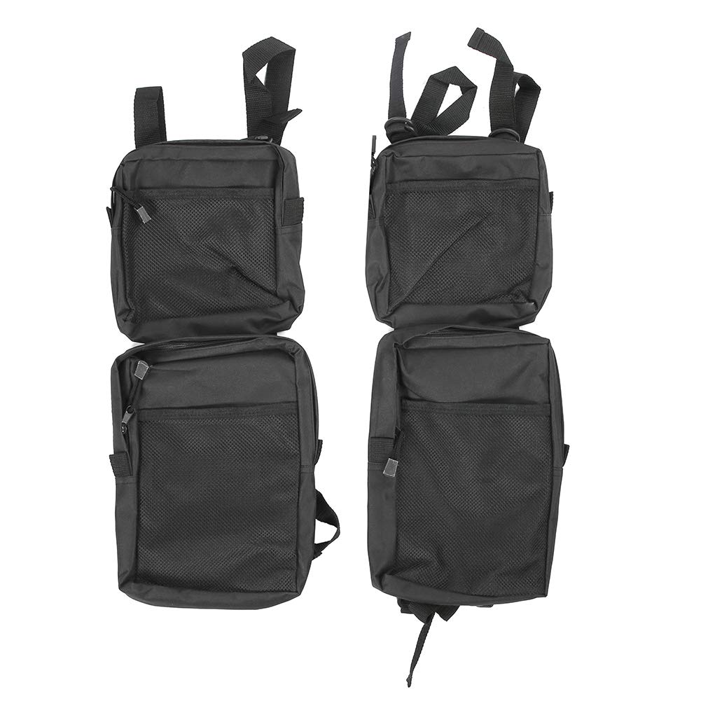 600D Oxford Cloth ATV Storage Bag - Waterproof & Wear-Resistant Motorcycle Saddle Bag for Outdoor Riding, Snowmobile & Off-Road Adventures (Black) | Perfect for ATV Accessories, Hunting Gear & Camping Equipment Storage