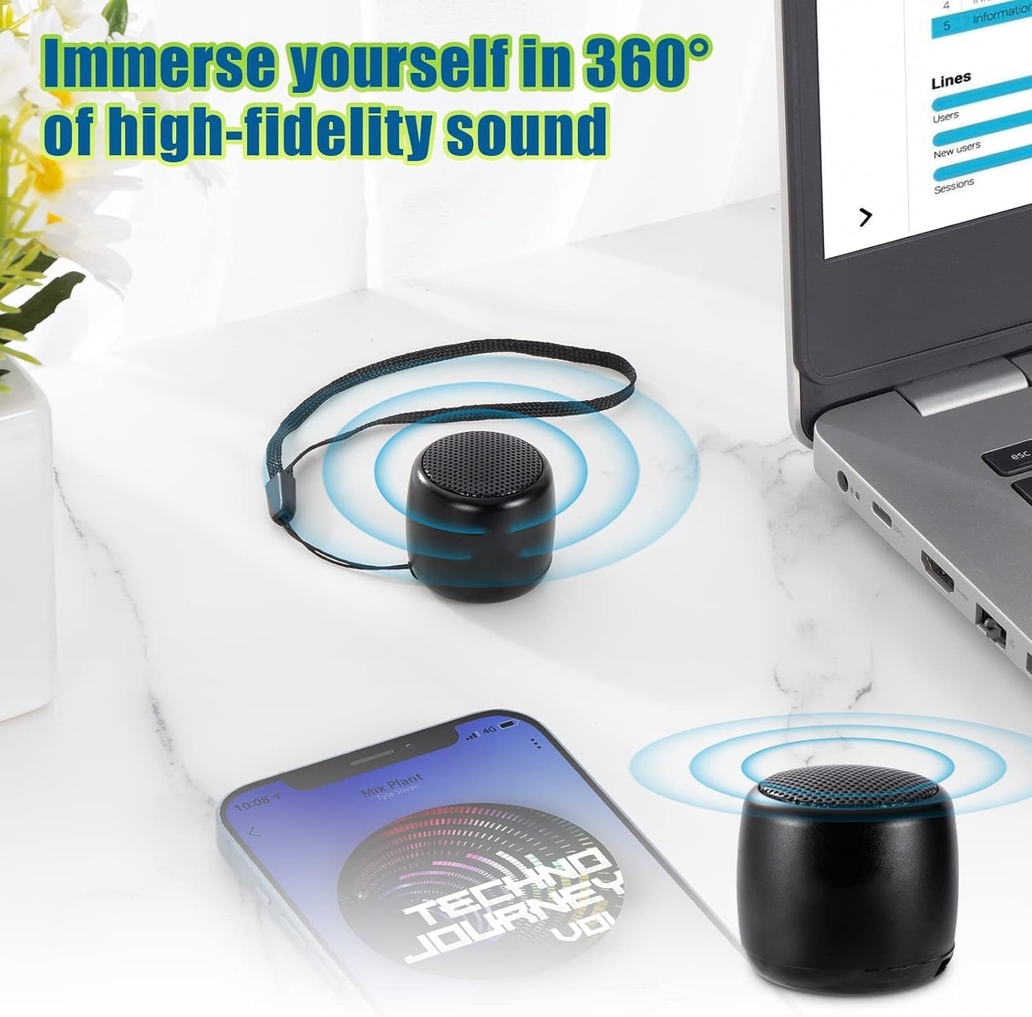 Mini Bluetooth Speaker with HD Sound & Bass - Wireless Portable Speaker for Phone/PC/Tablet - Perfect for Travel & Outdoor