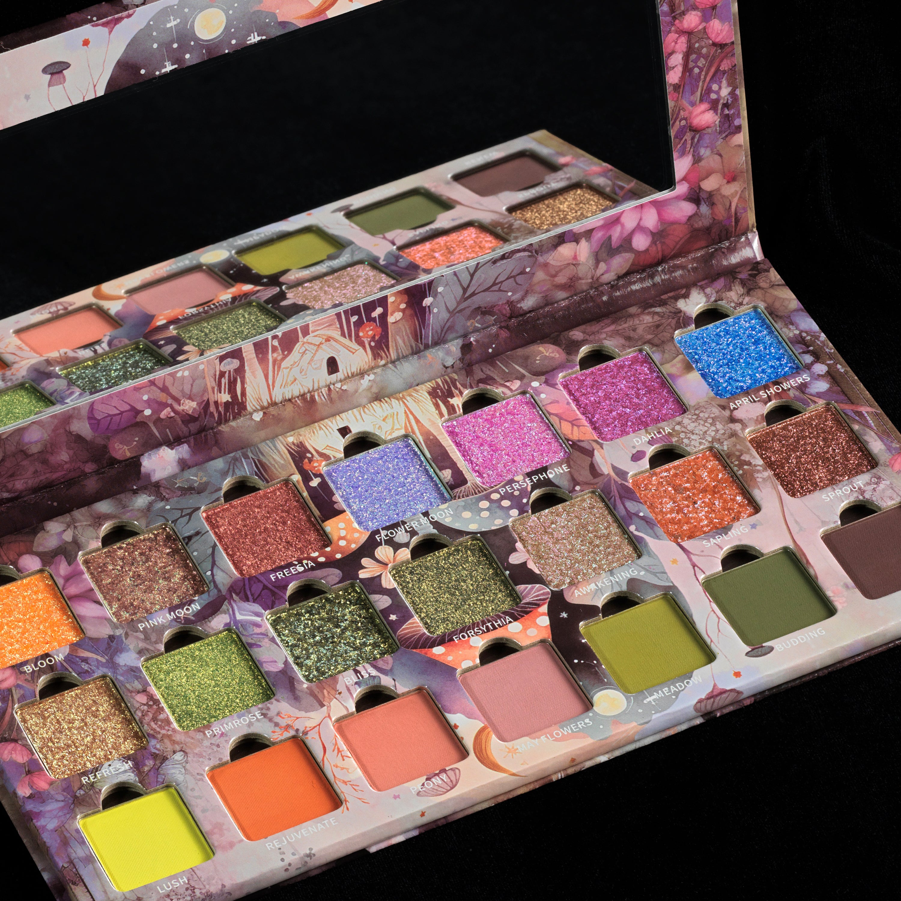 Flower Moon Eyeshadow Palette - 18 Highly Pigmented Matte & Shimmer Shades for Stunning Eye Makeup | Perfect for Day & Night Looks, Parties, and Special Occasions