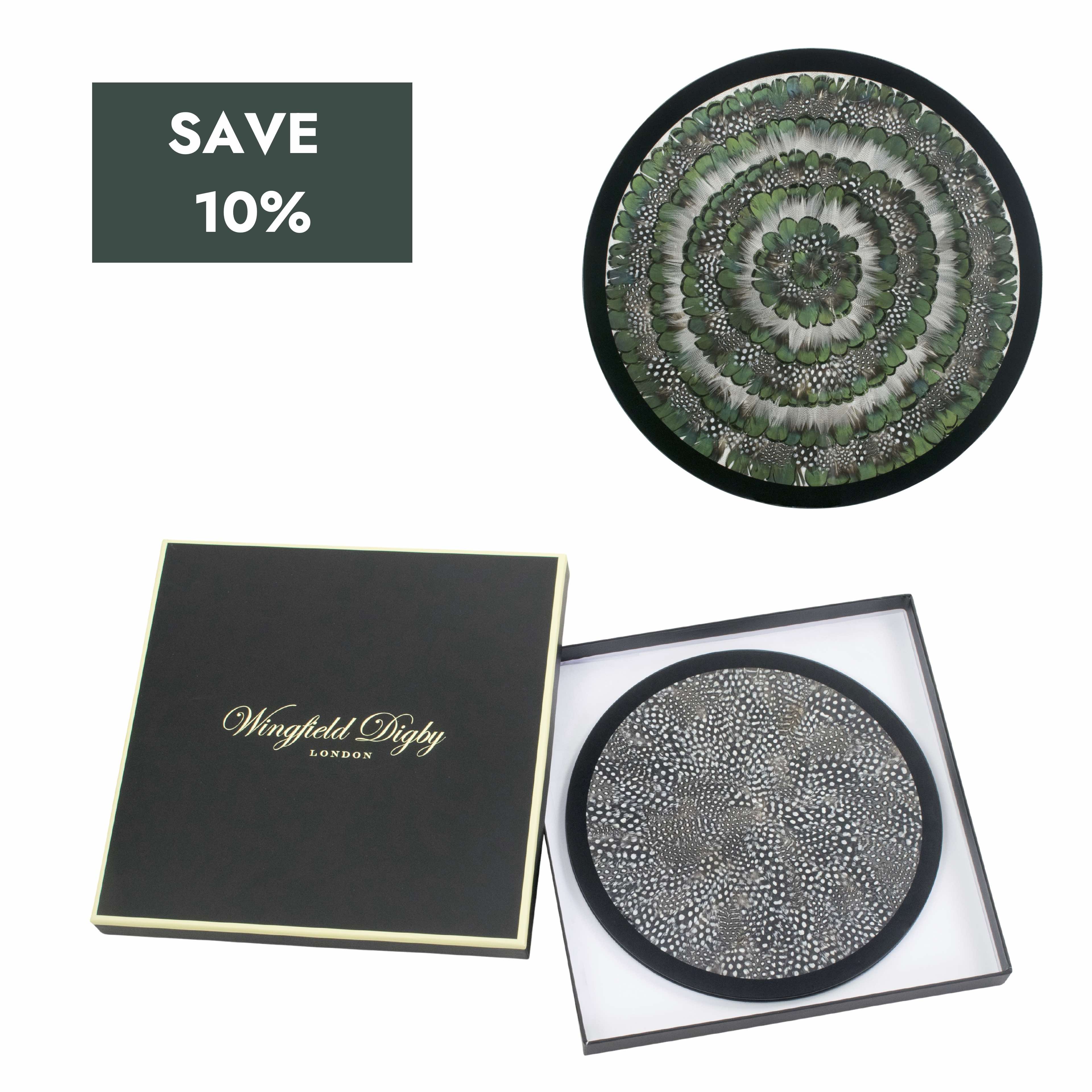 Guinea Fowl Table Centerpiece & Placemat Set - 4-Piece Farmhouse Dining Decor for Thanksgiving, Christmas & Everyday Use - 10% Off Bundle Deal