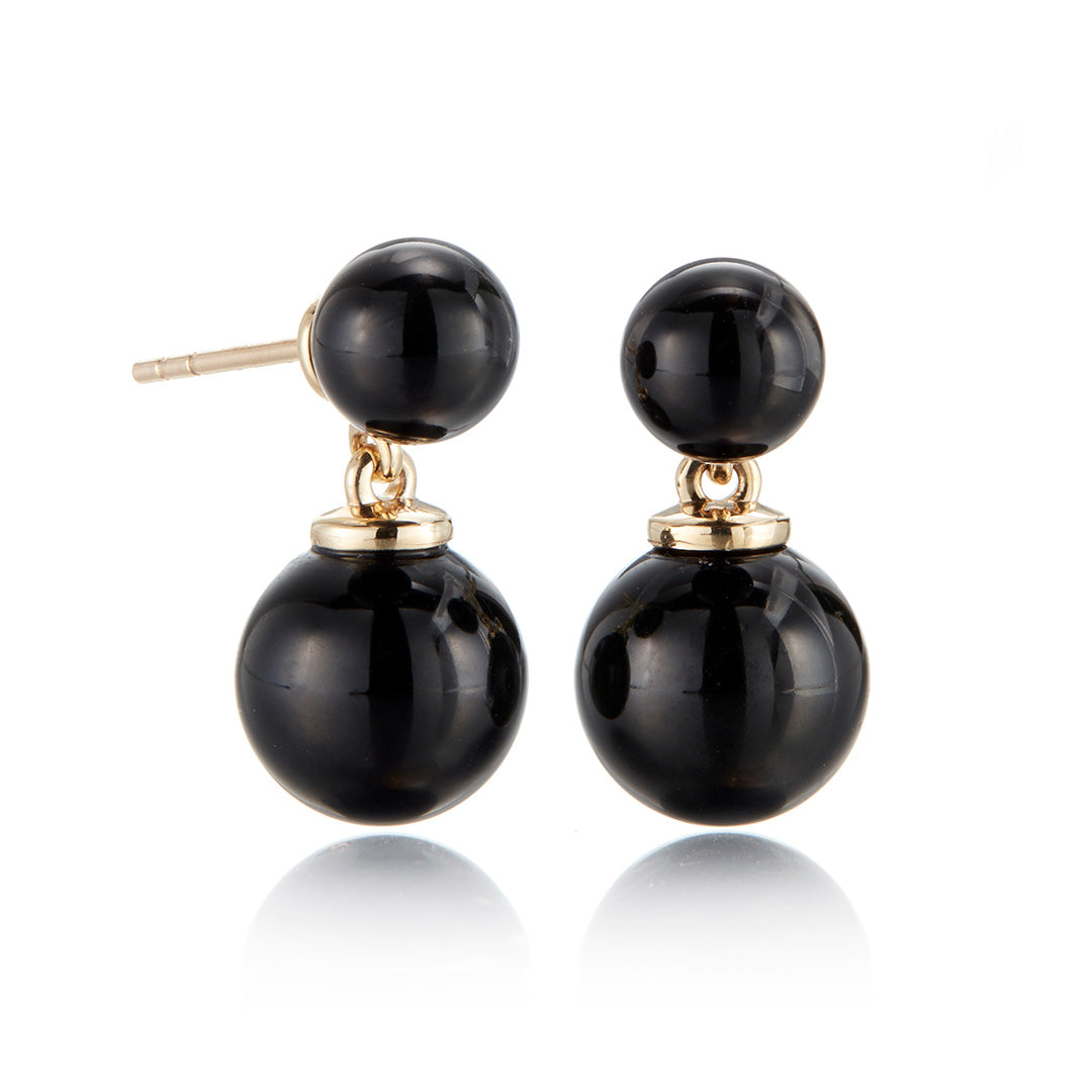 Exquisite Black Jade Victoria Earrings – Elegant Handmade Jewelry for Women | Perfect for Weddings, Parties & Special Occasions