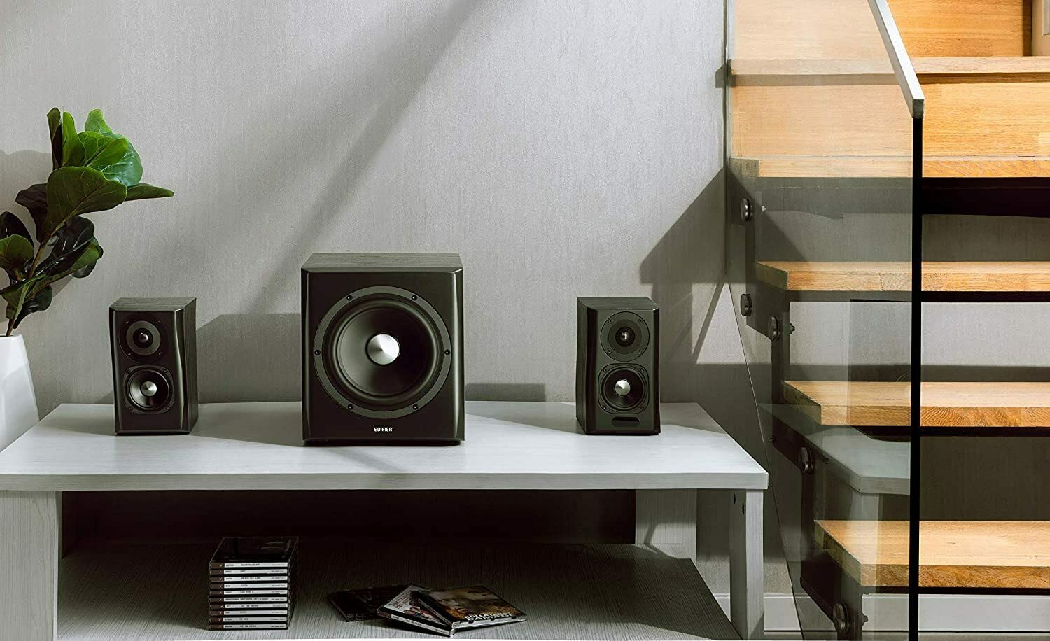 Edifier S351DB 2.1 Channel Bluetooth Speaker System with Subwoofer & Bookshelf Satellite Speakers - Wireless Audio for Home Theater, Gaming & Music Streaming (aptX, Bluetooth 4.1)