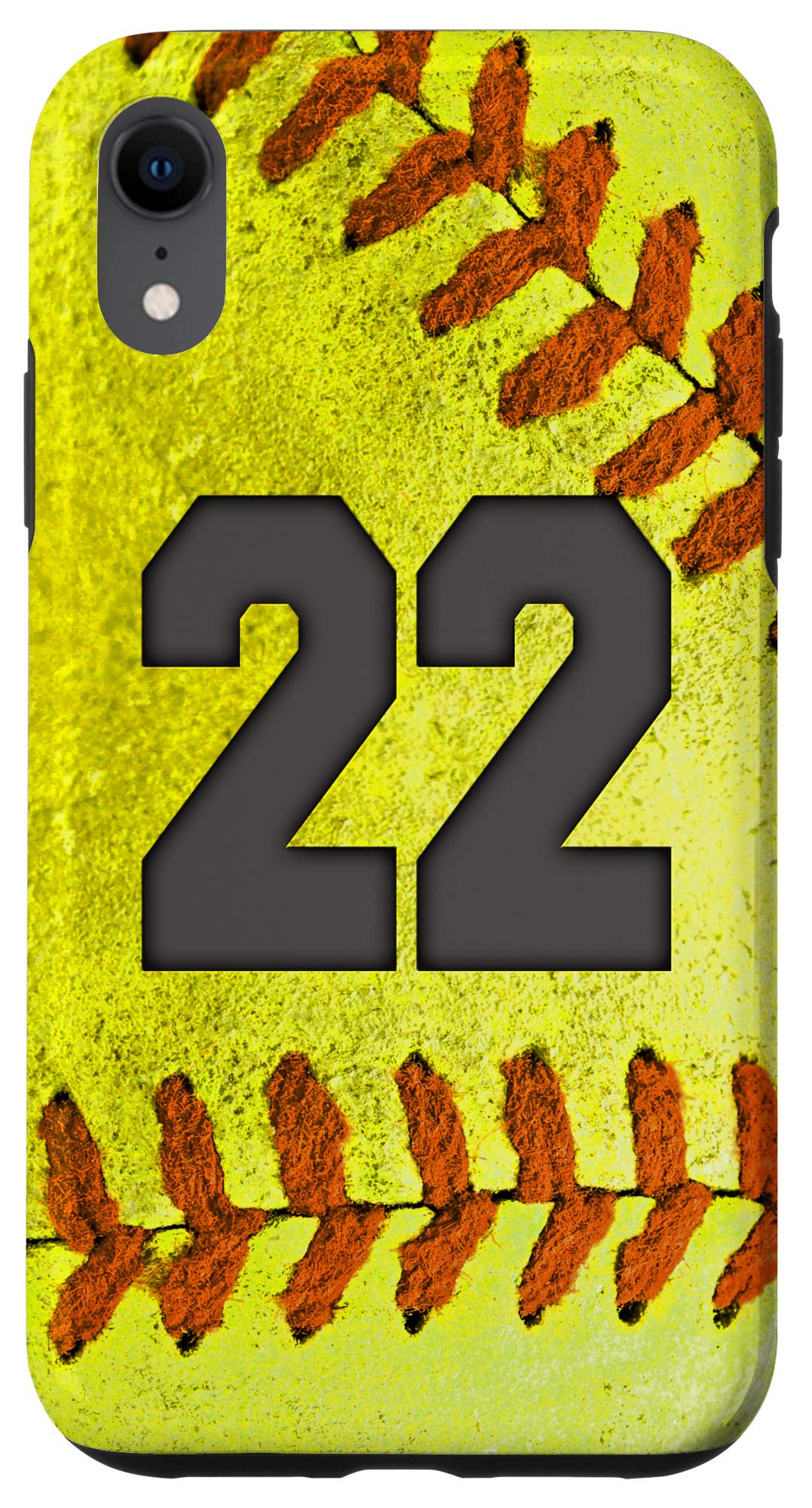 iPhone XR Softball Fan Jersey No. 22 Phone Case - Perfect Gift for Softball Lovers - Durable Protection for Games & Daily Use