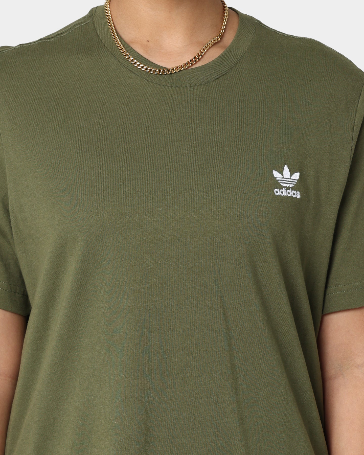 Adidas Essential T-Shirt for Men - Comfortable Cotton Olive Green Tee - Perfect for Casual Wear, Gym & Everyday Outfits