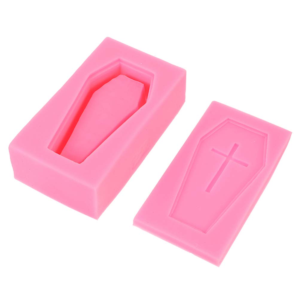 Hemoton 12-Piece Silicone Coffin Cake Mold Set - 3D Skeleton Baking Molds for Halloween Cupcakes, Soap Making & Party Decorations - Reusable Non-Stick Bakeware for DIY Desserts and Spooky Treats