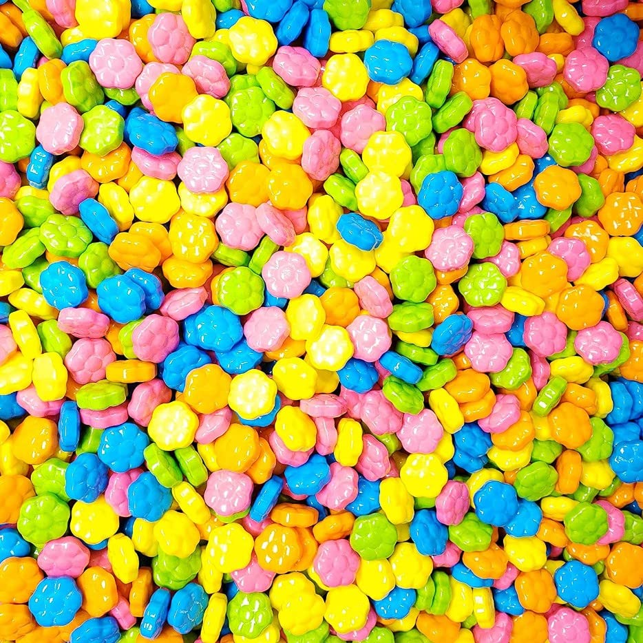 Flower Power Fruit Flavored Pressed Candy - Bulk 3 lb Bag | Assorted Flavors Hard Candy for Parties, Gifts & Office Snacks