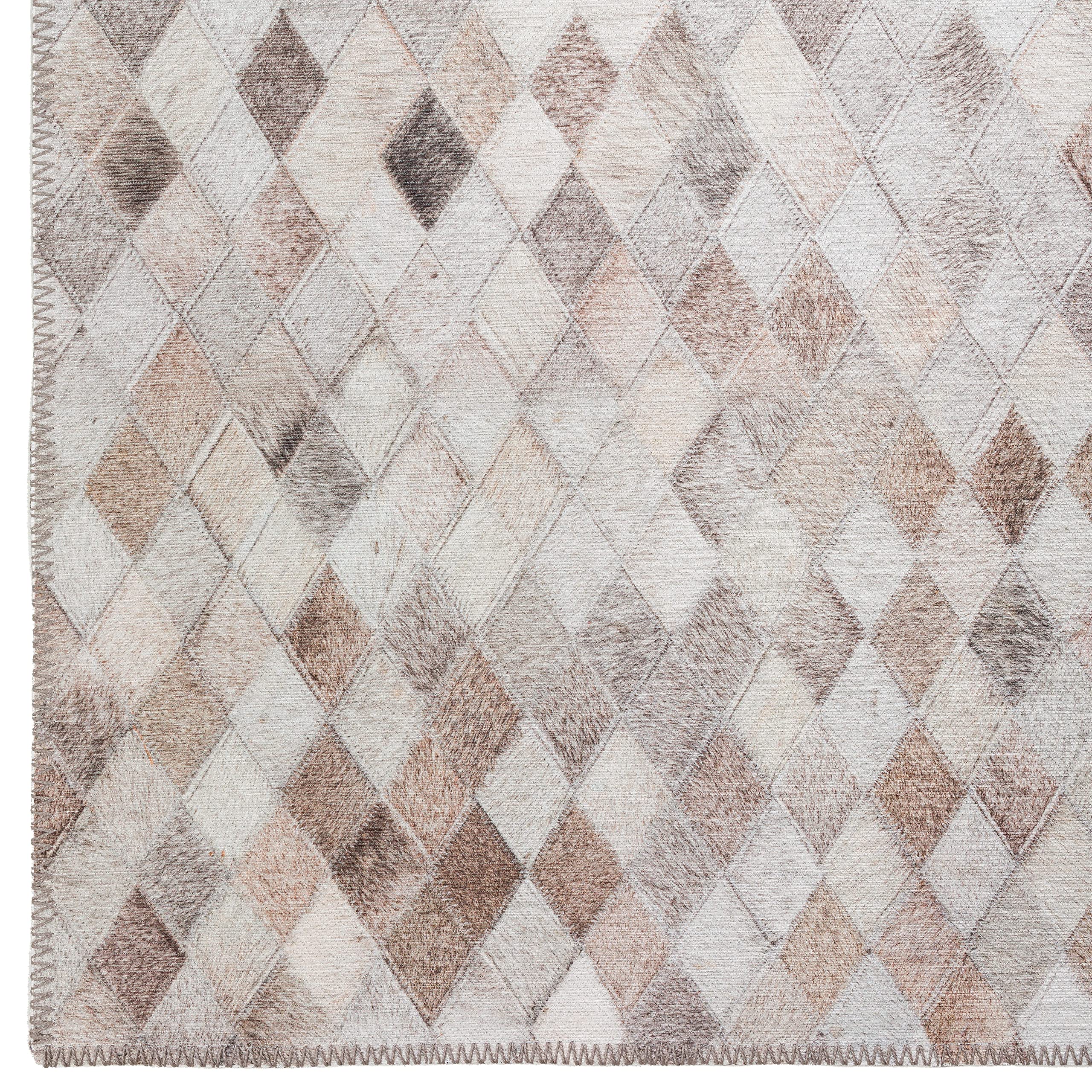 Addison Rugs Laredo ALR36 Gray 8' x 8' Indoor Outdoor Round Area Rug - Machine Washable, Non-Shedding, Easy Clean - Perfect for Bedroom, Living Room, Dining Room, Kitchen, Entryway & Patio Decor