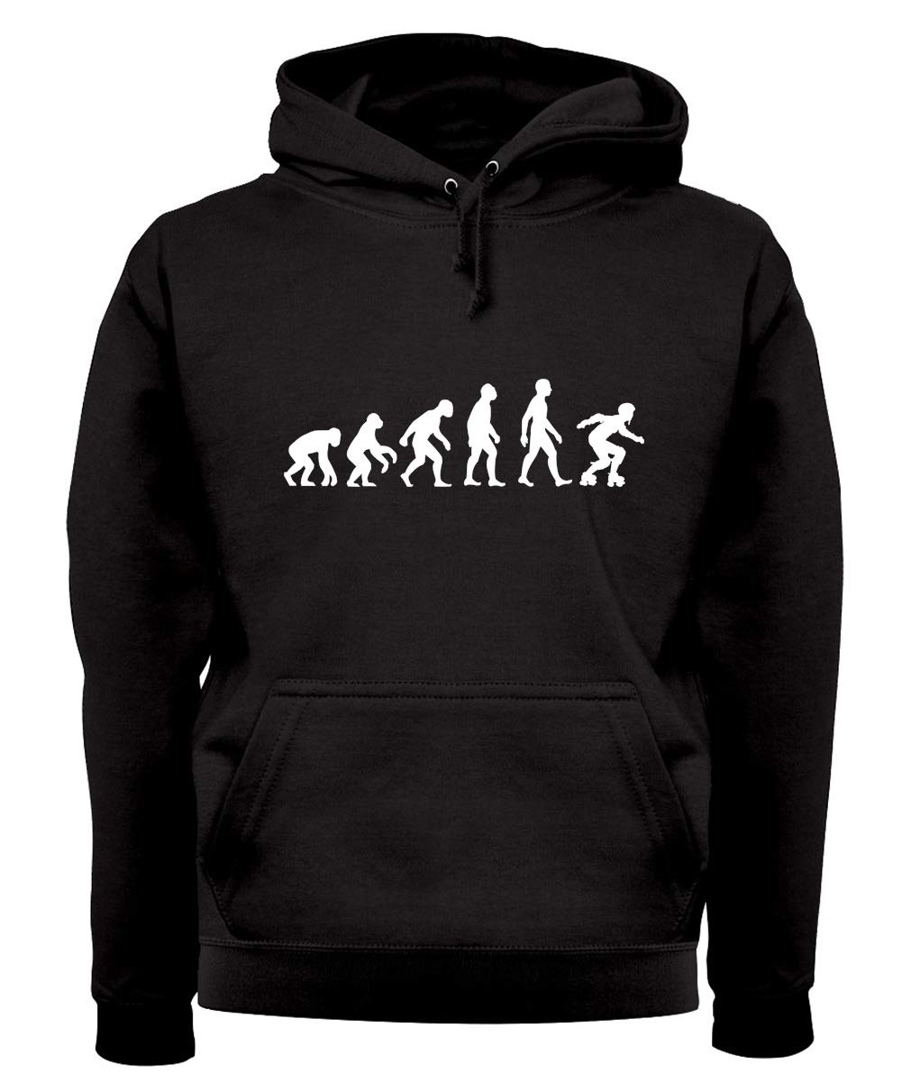 Evolution of Man Roller Derby Hoodie - Premium Unisex Pullover Sweatshirt for Skating, Sports & Casual Wear