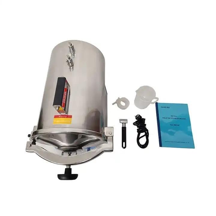 24L Table Top Multi-Function Cylindrical Pressure Steam Sterilizer Autoclave TM-T24J - Perfect for Dental Clinics, Tattoo Shops & Medical Labs