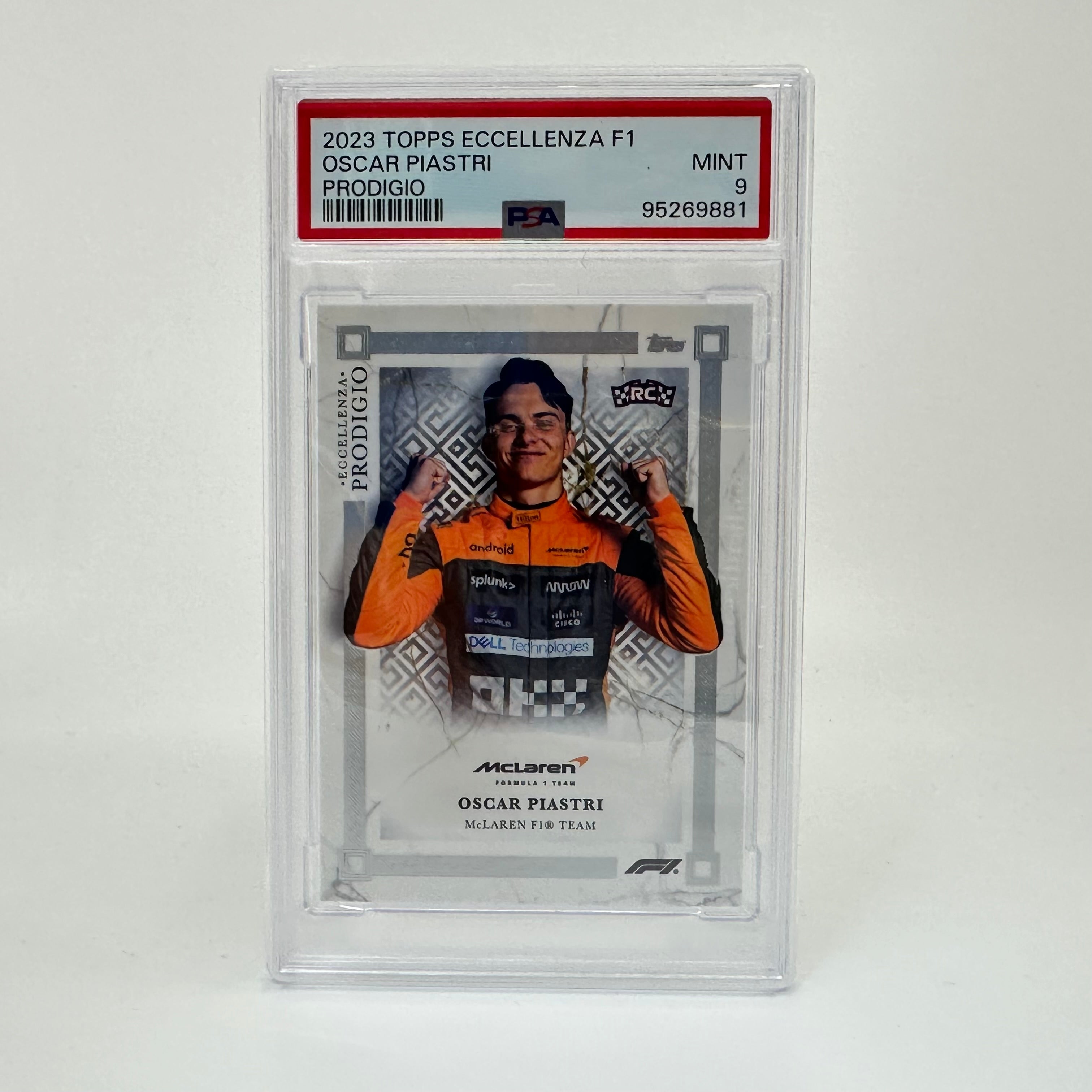PSA 9 Graded Oscar Piastri Rookie Card RC - 2023 Topps Eccellenza F1 Prodigio Racing Collectible - Perfect for F1 Memorabilia Collections & Motorsport Fans Display