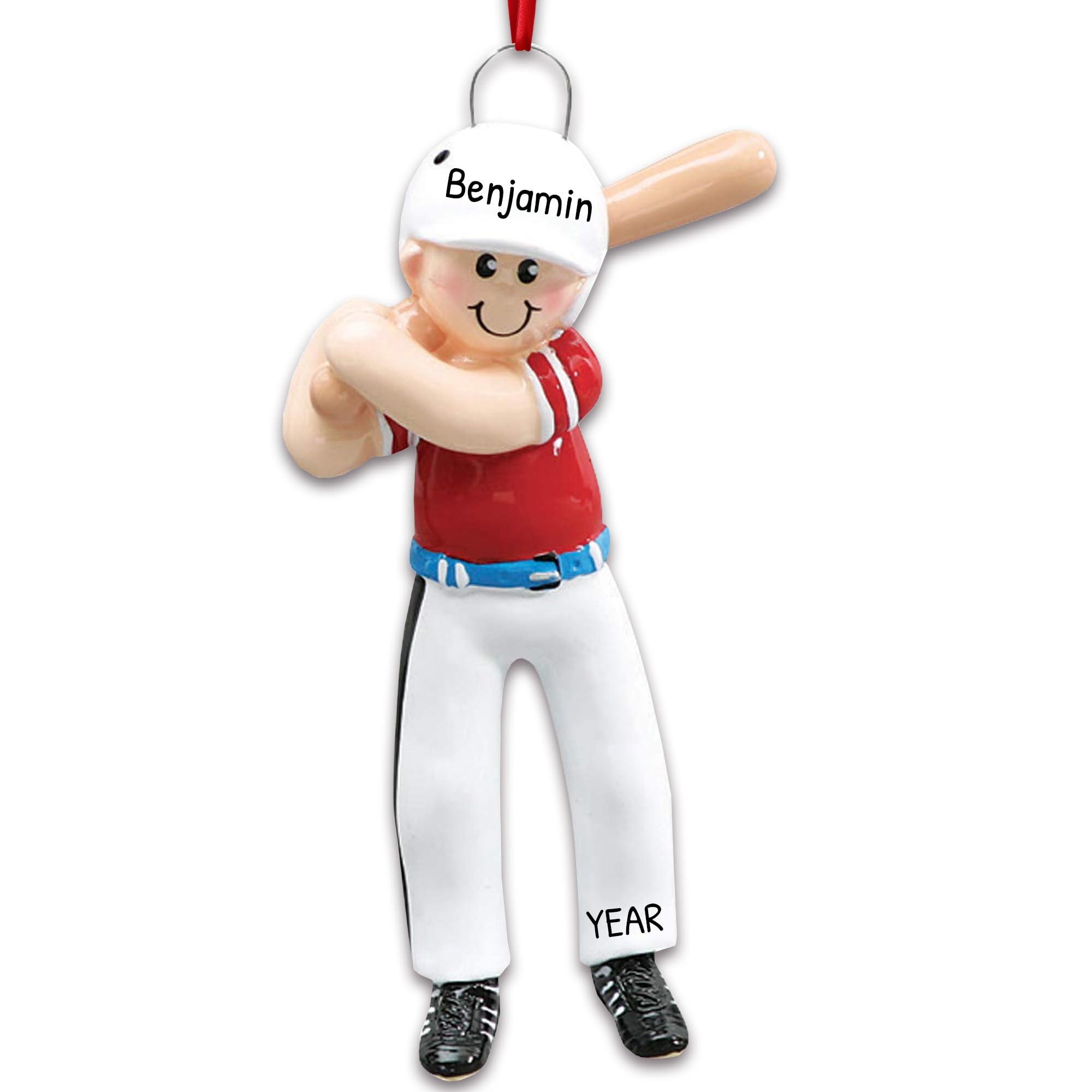 Custom Baseball Christmas Ornaments 2024 - Personalized Baseball Player & Bat Tree Decor for Boys | Perfect for Holiday Gifts, Baseball Fan Decorations & Christmas Tree Ornaments